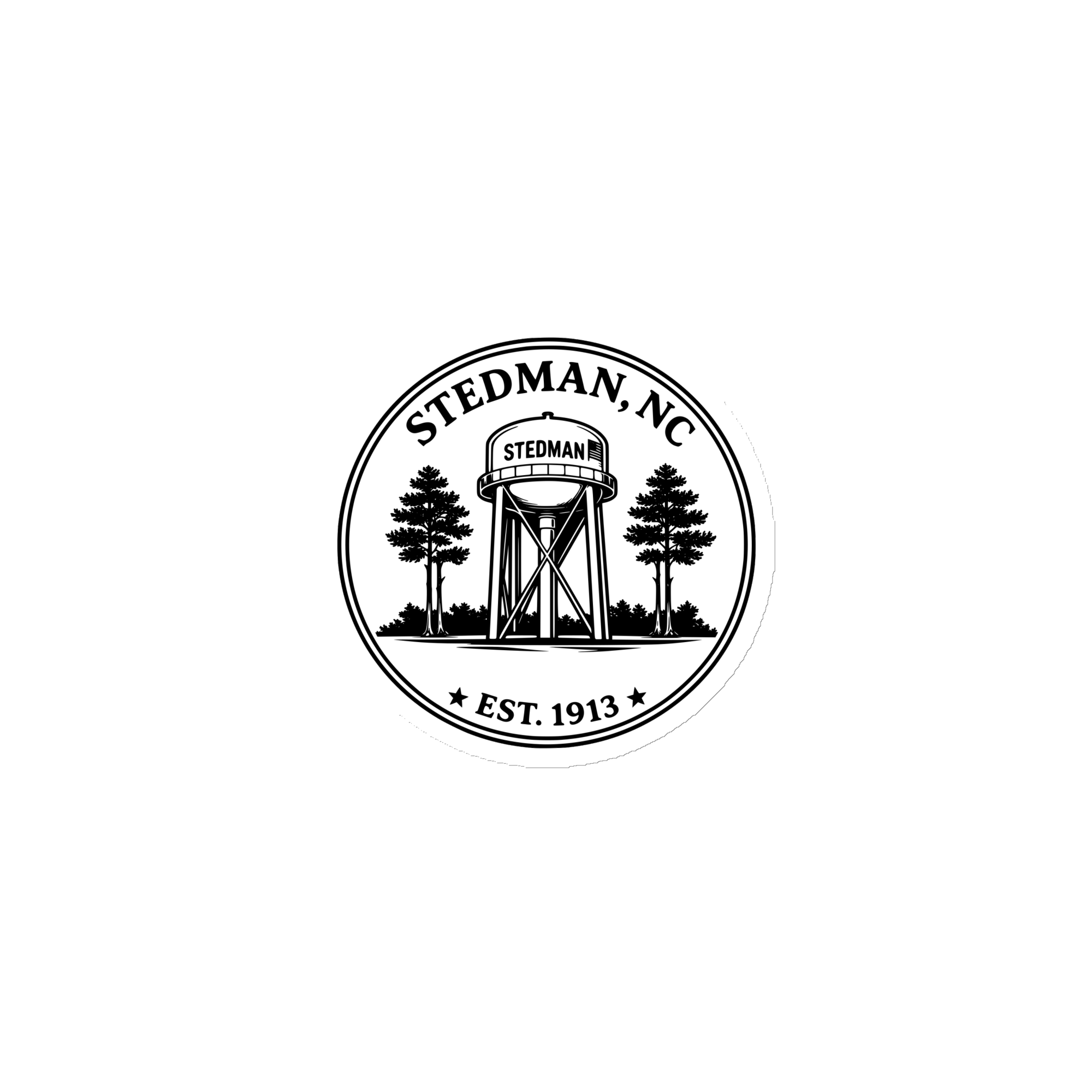 Stedman, NC - Water Tower Round Magnet