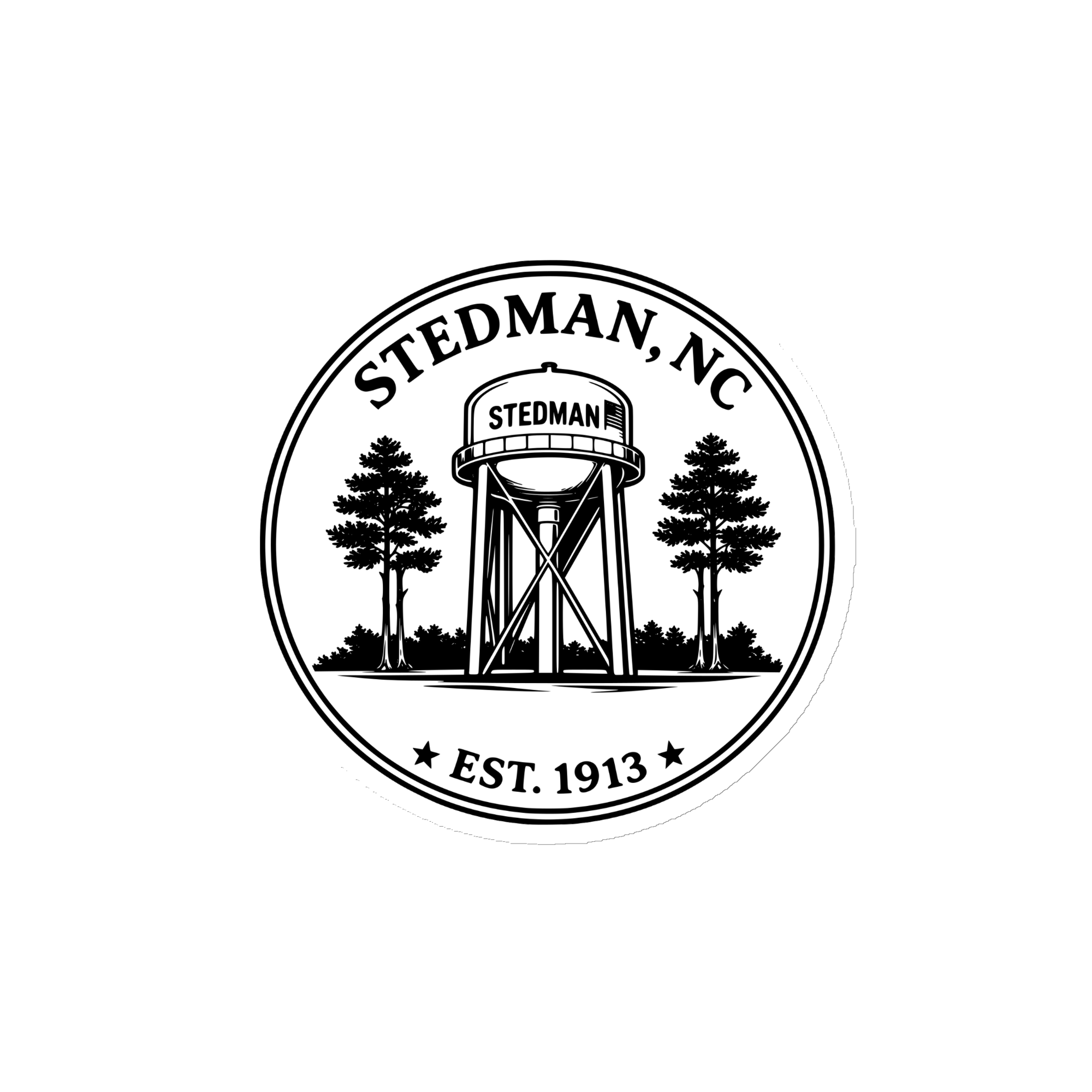 Stedman, NC - Water Tower Round Magnet