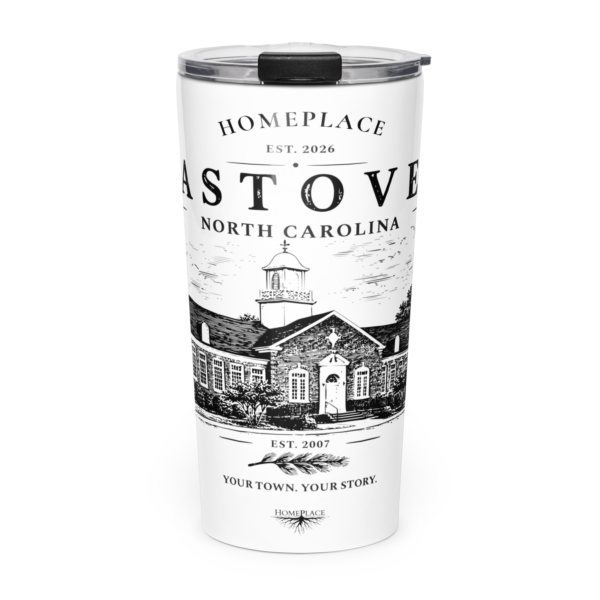 Eastover, NC - The Old School - Tapered stainless steel tumbler