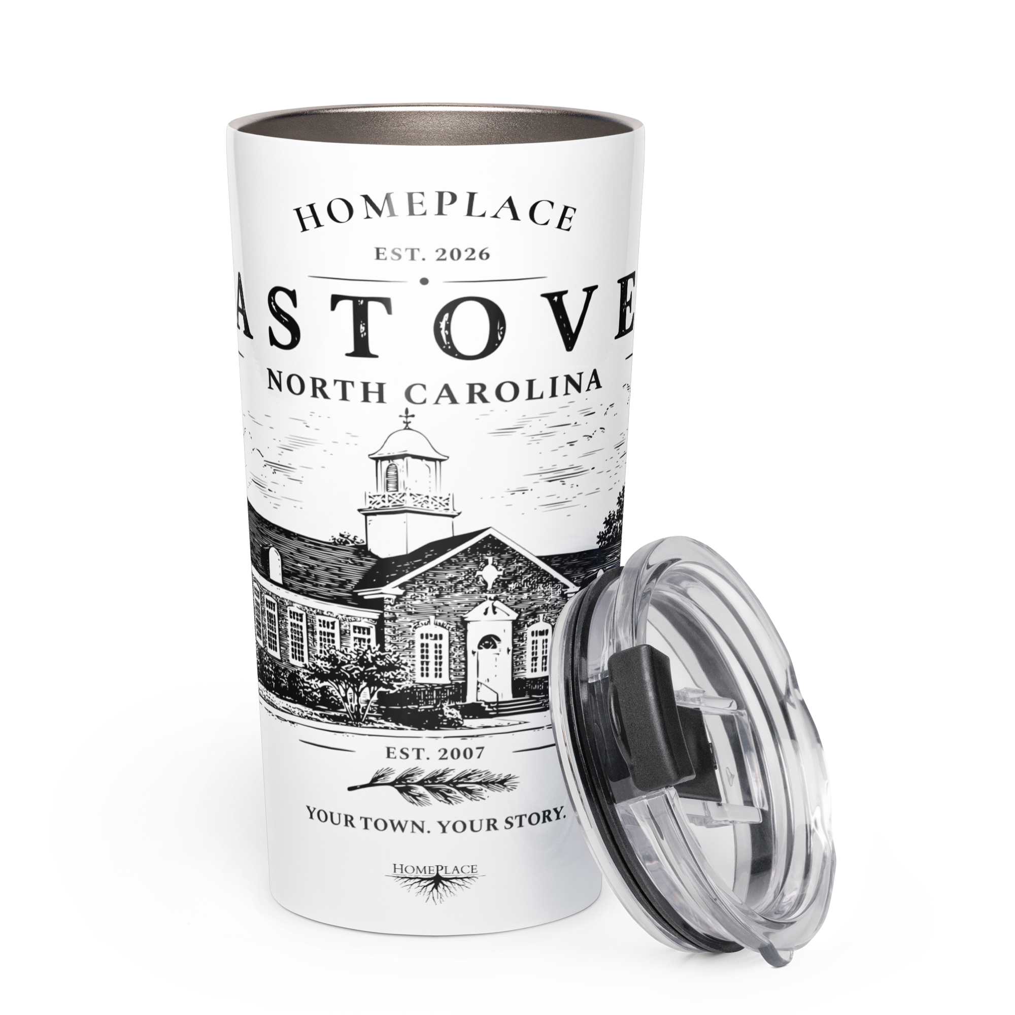 Eastover, NC - The Old School - Tapered stainless steel tumbler