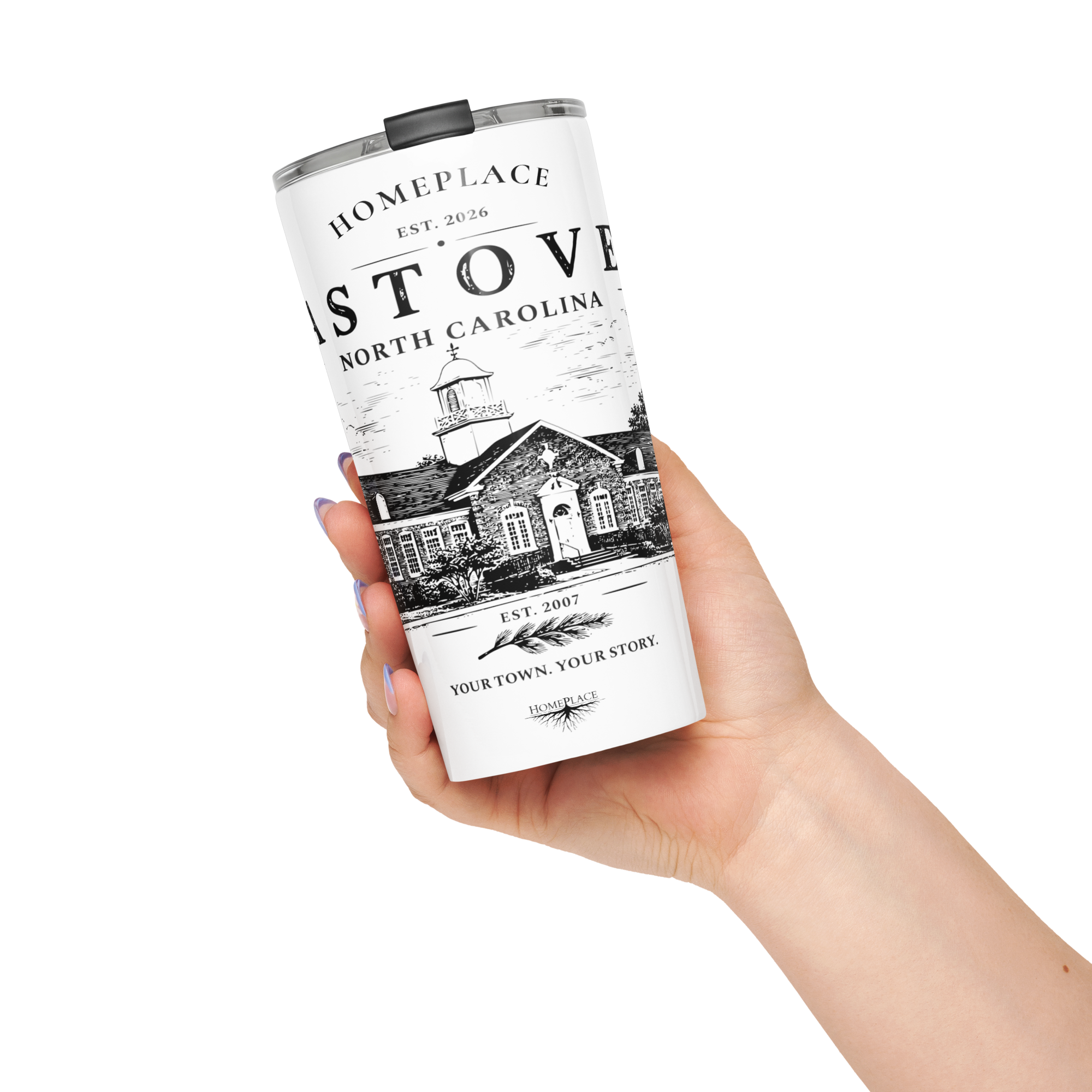Eastover, NC - The Old School - Tapered stainless steel tumbler