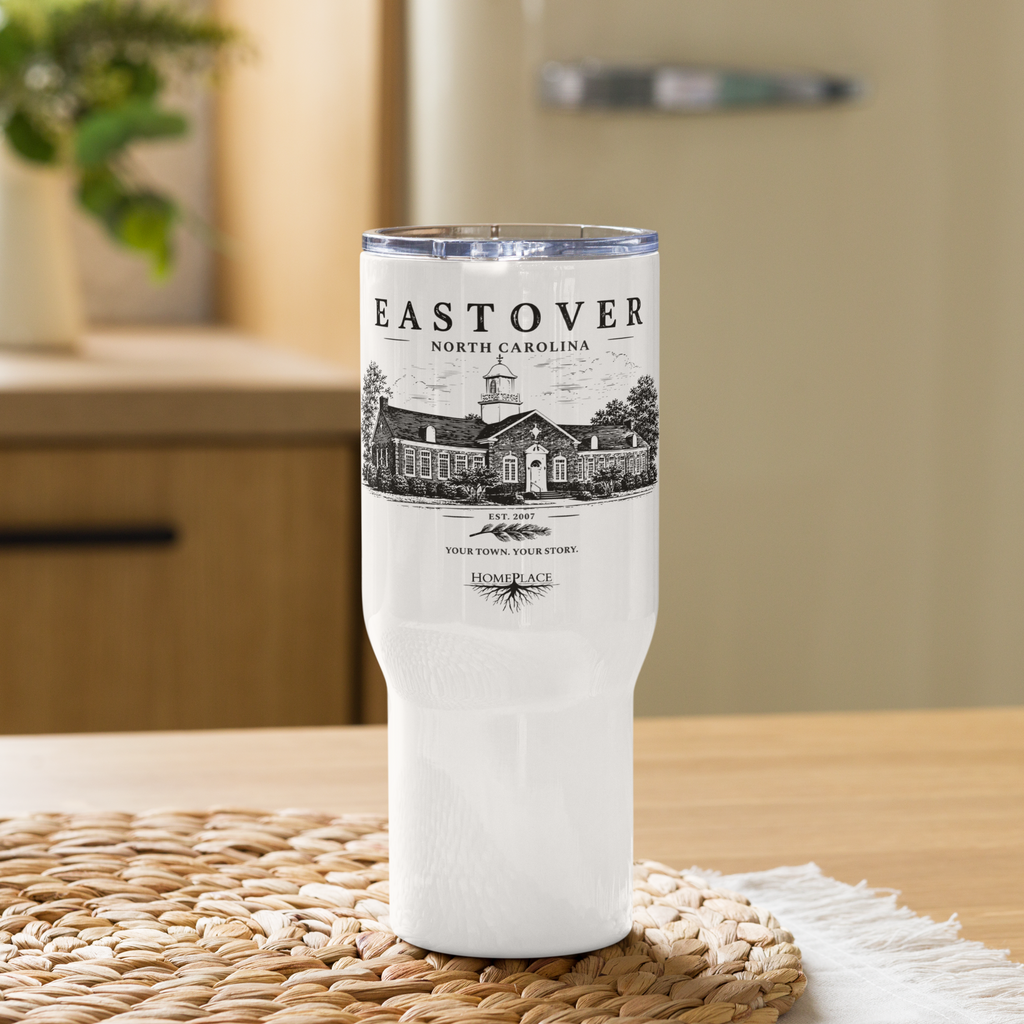 Eastover, NC - Train Depot - Travel mug w/ handle