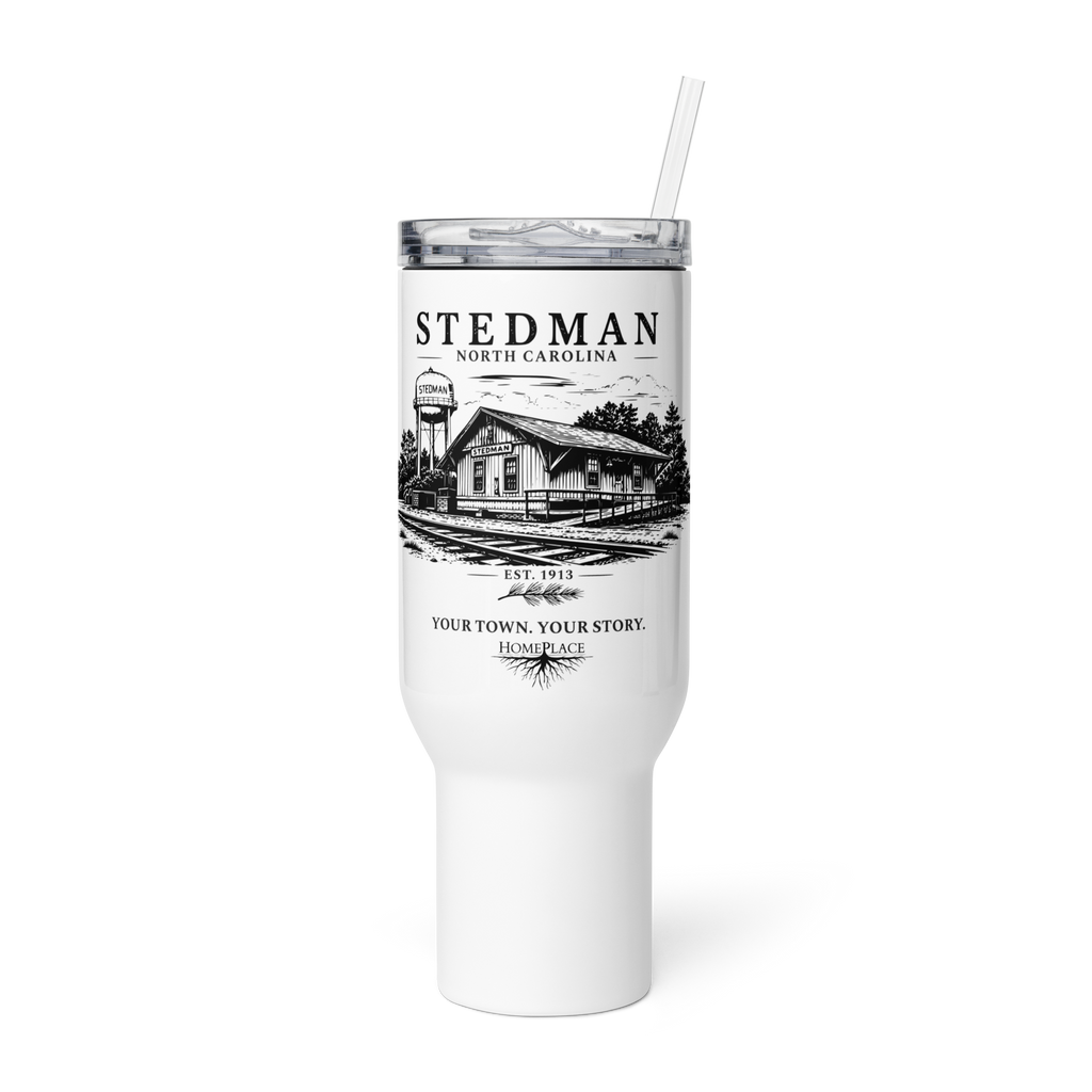 Stedman, NC - Train Depot - Travel mug w/ handle