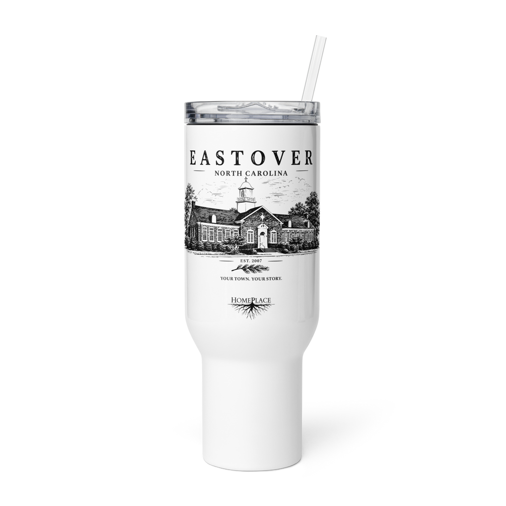 Eastover, NC - Train Depot - Travel mug w/ handle