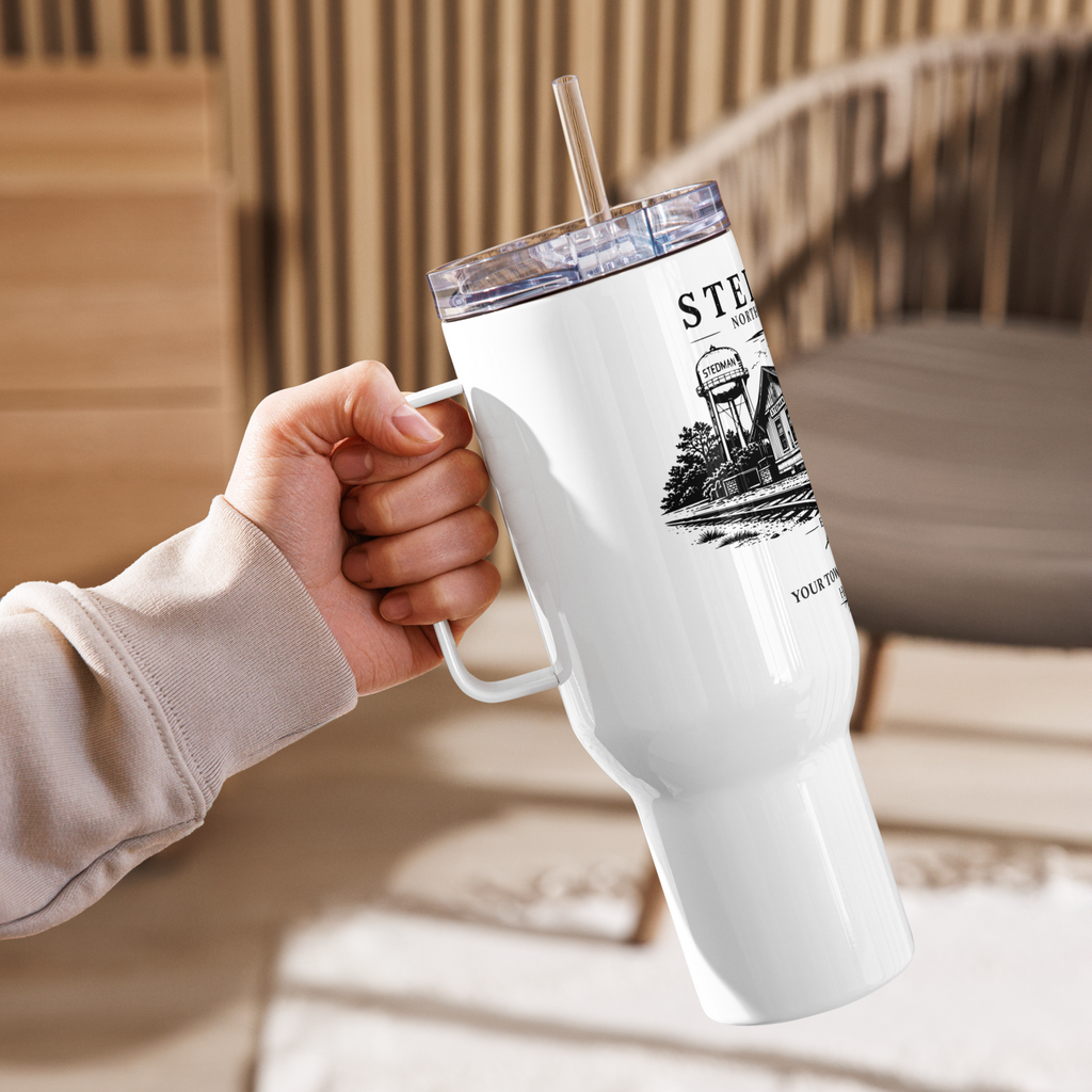 Stedman, NC - Train Depot - Travel mug w/ handle