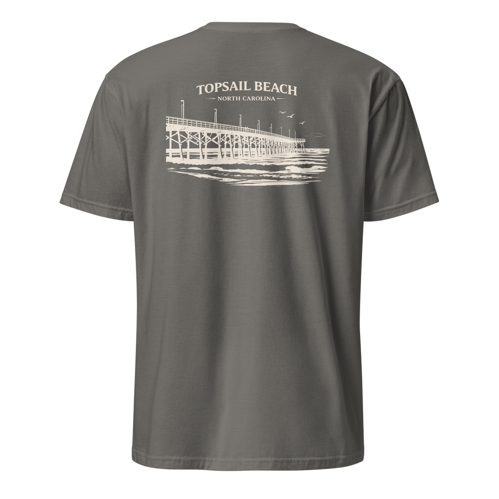 Topsail Beach, NC - Topsail Beach Pier - Unisex T-Shirt