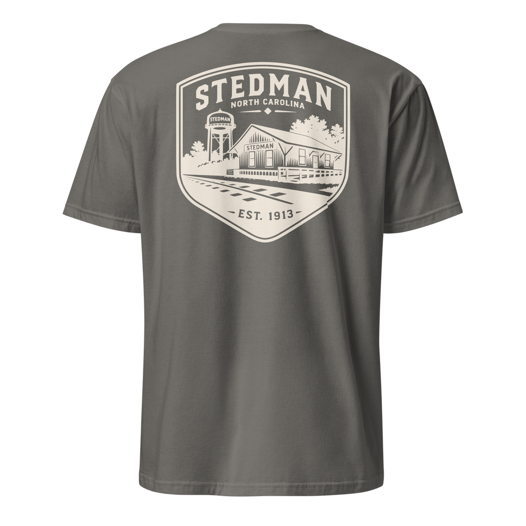Stedman, NC - Train Depot Badge - Unisex T-Shirt