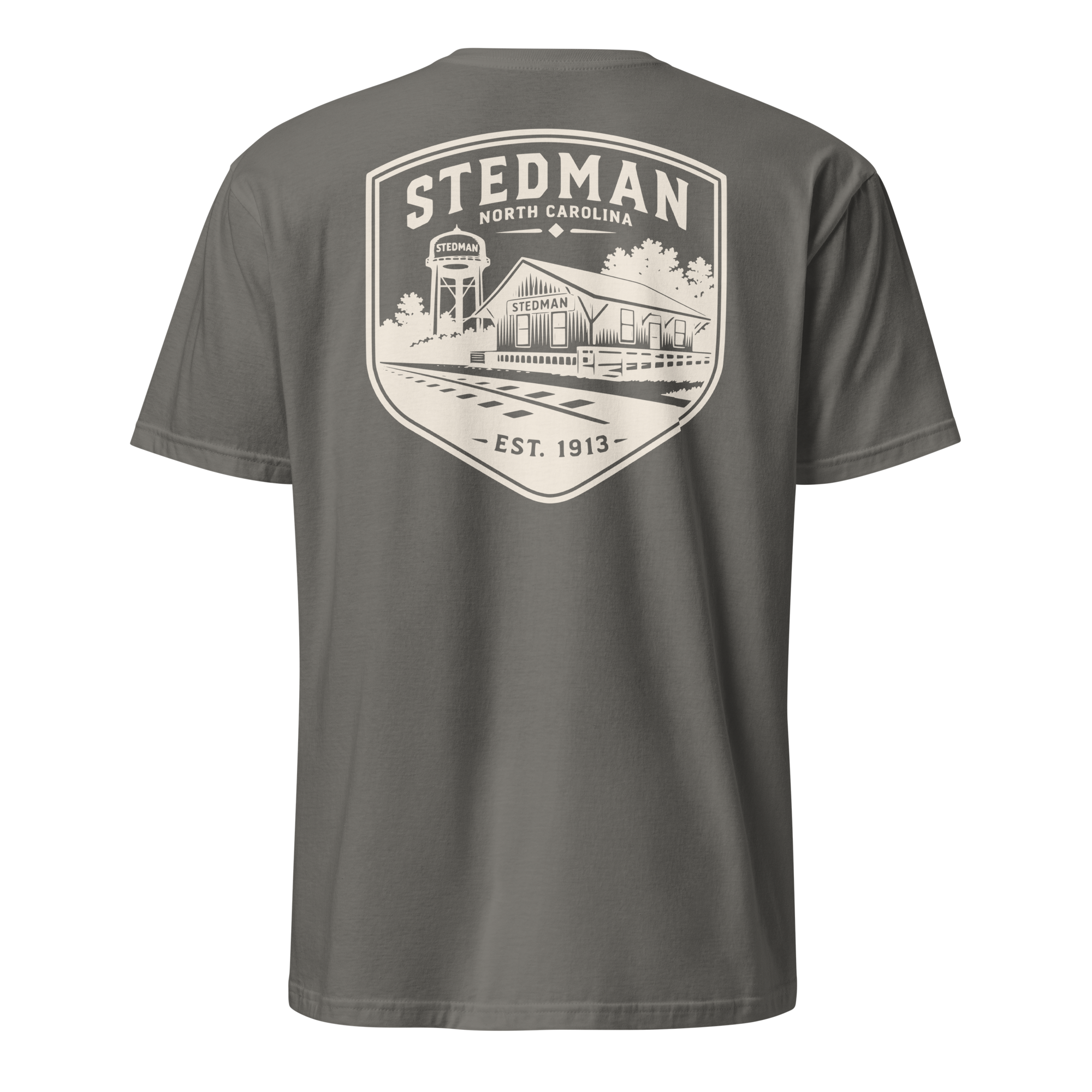 Stedman, NC - Train Depot Badge - Unisex T-Shirt