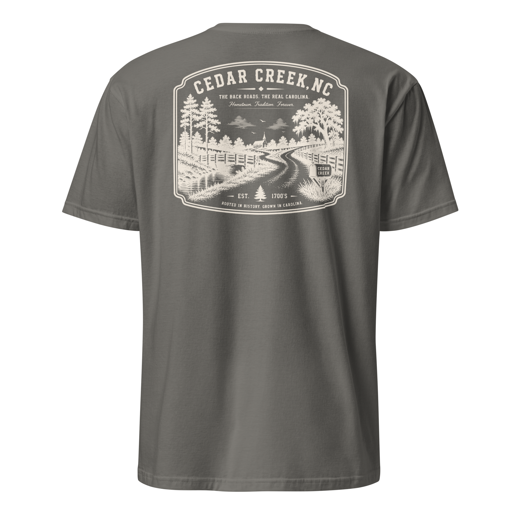 Cedar Creek, NC - The Back Roads - Unisex T-Shirt