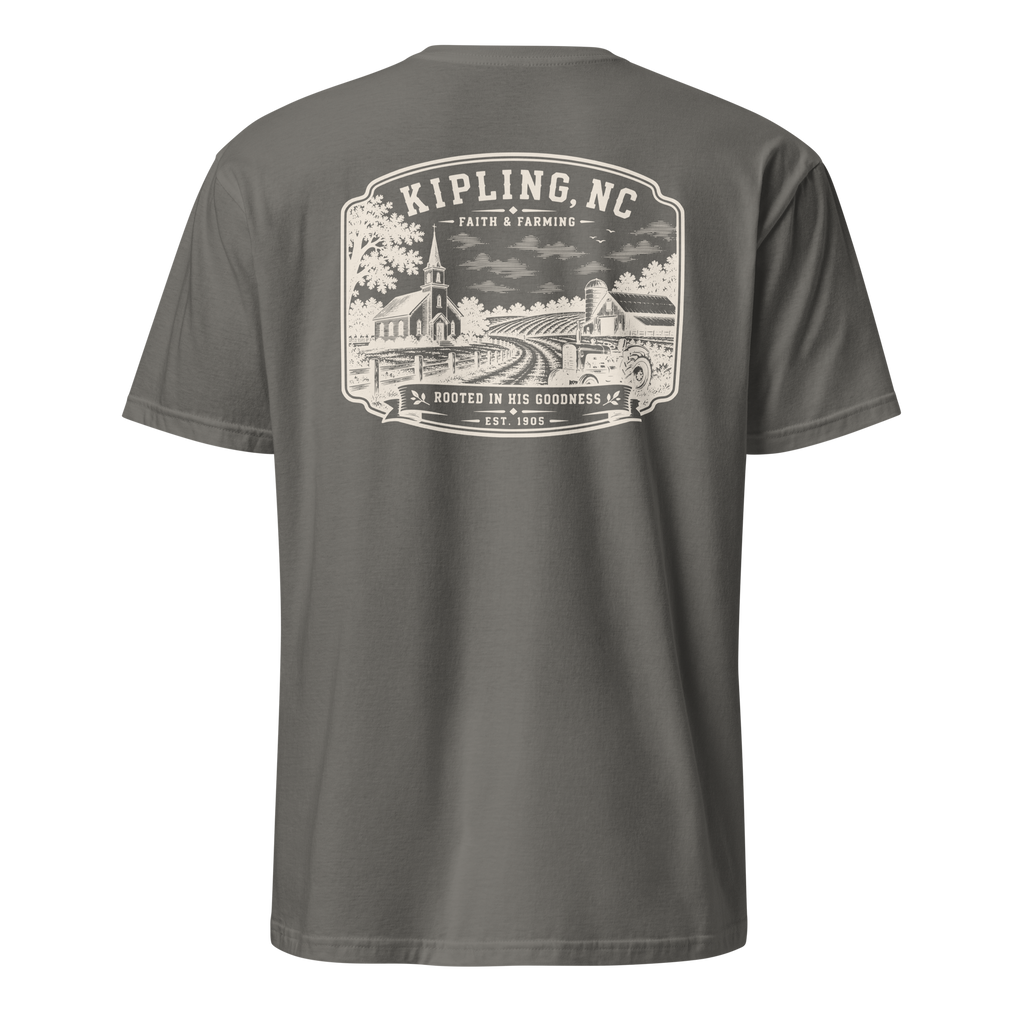 Kipling, NC - Faith & Farming - Unisex T-Shirt