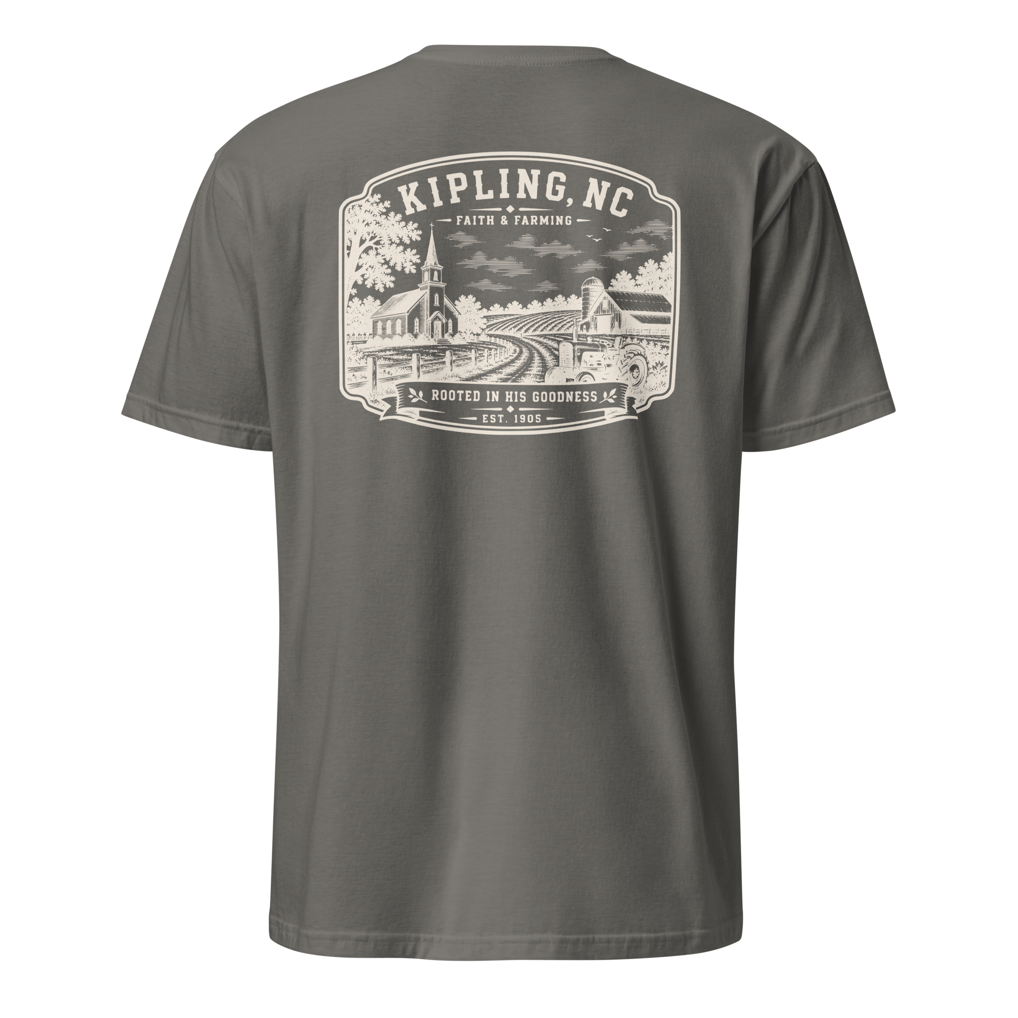 Kipling, NC - Faith & Farming - Unisex T-Shirt