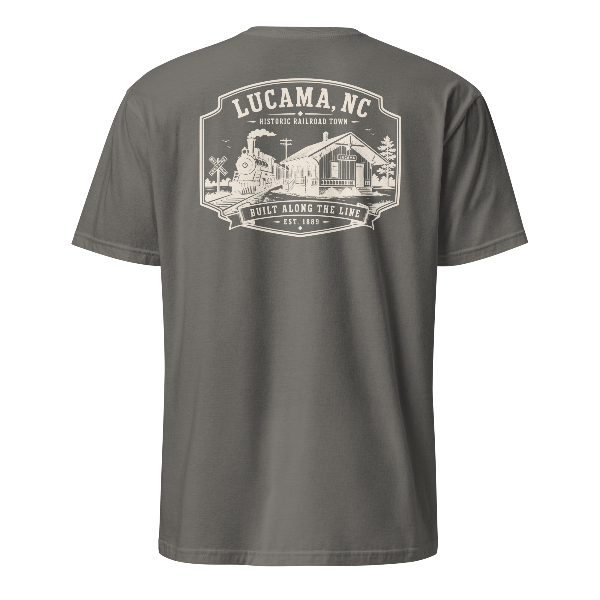 Lucama, NC - Built Along The Line - Unisex T-Shirt