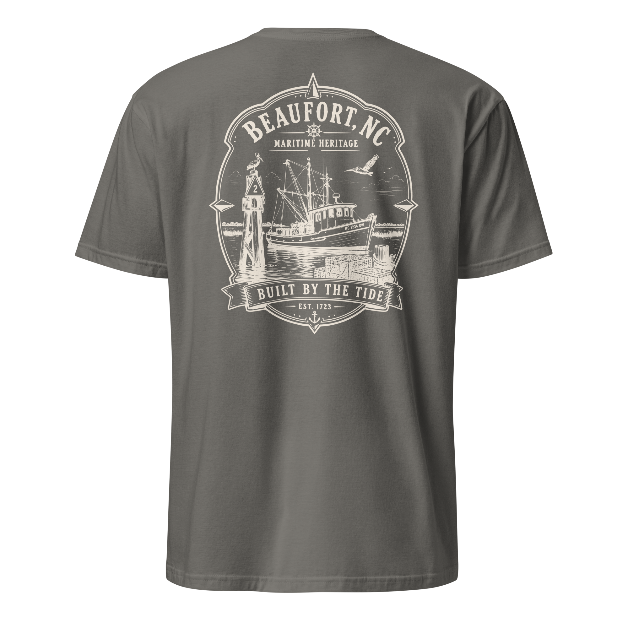 Beaufort, NC - Built By The Tide - Unisex T-Shirt