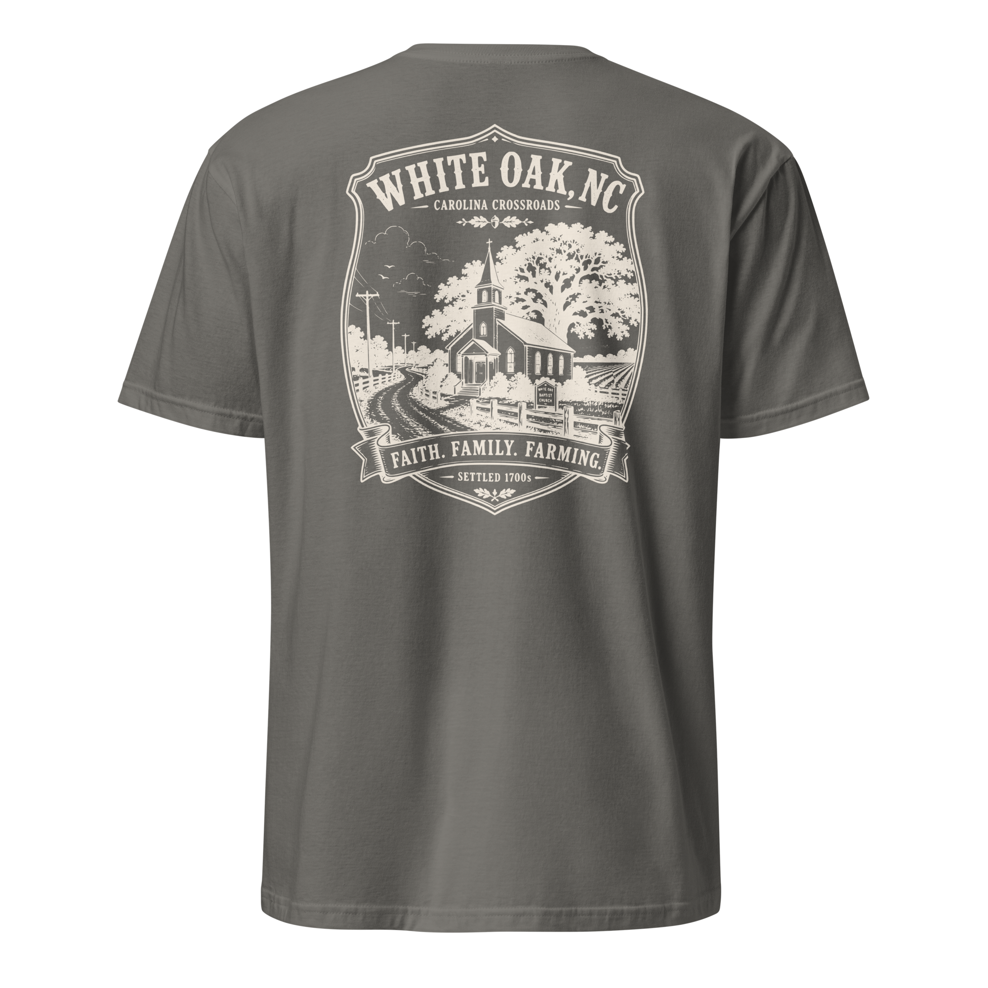 White Oak, NC - Faith, Family, Farming - Unisex T-Shirt