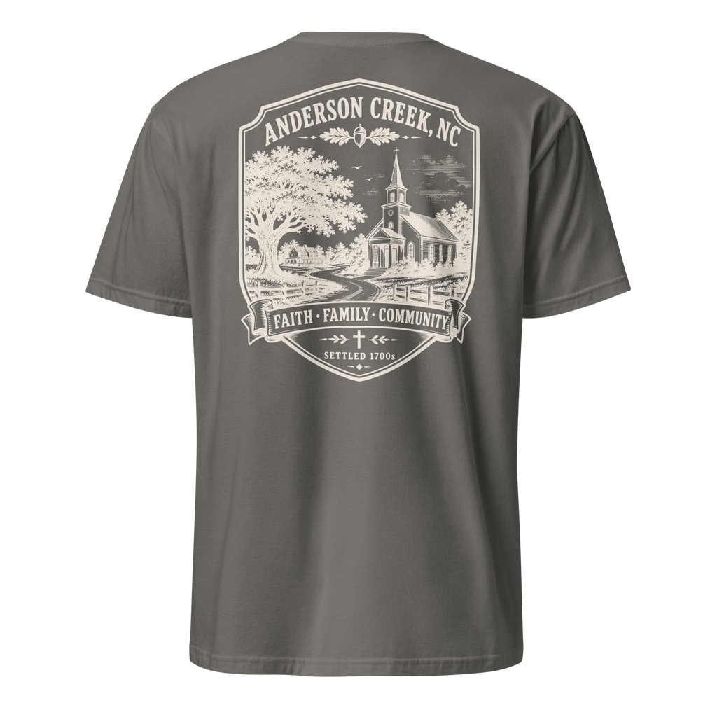 Anderson Creek, NC - Faith, Family, Community - Unisex T-Shirt