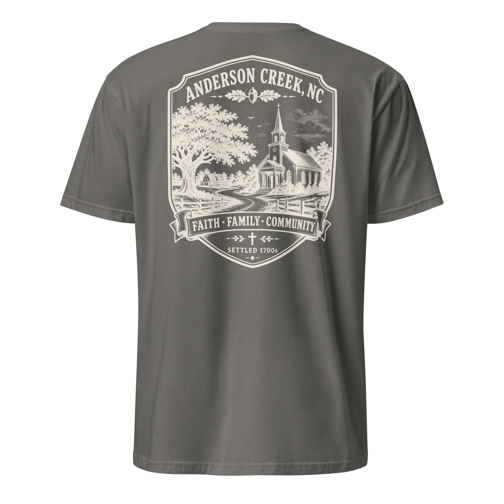 Anderson Creek, NC - Faith, Family, Community - Unisex T-Shirt