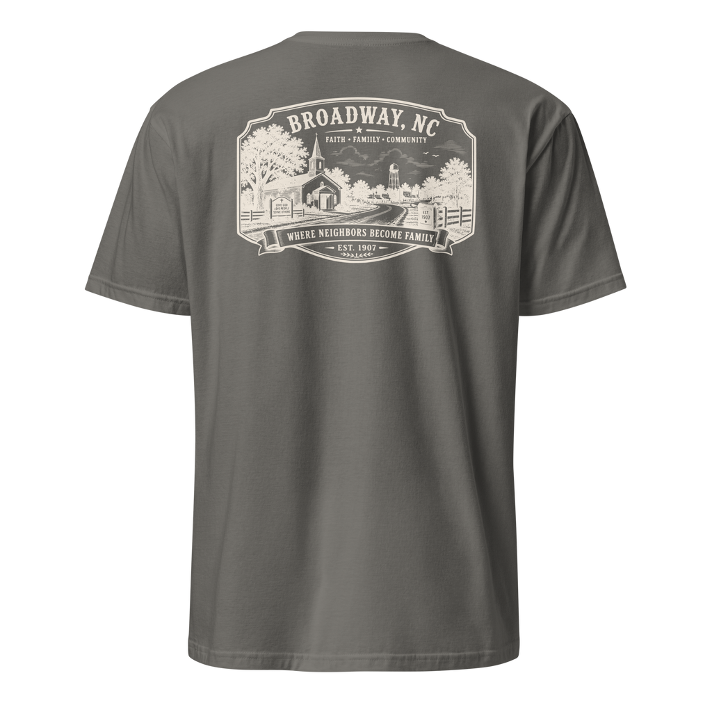 Broadway, NC - Faith, Family, Community - Short-Sleeve Unisex