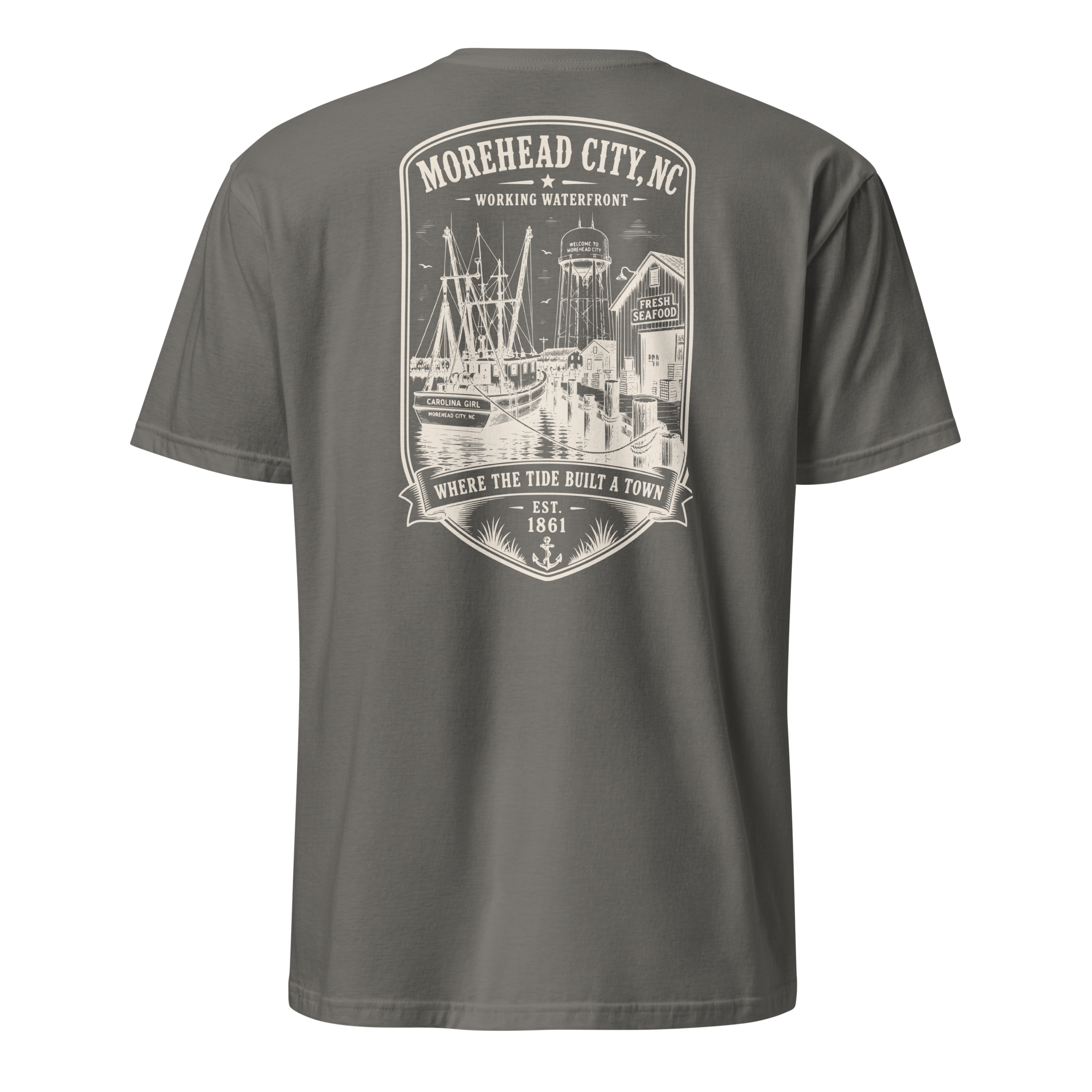 Morehead City - Historic Waterfront - Short-Sleeve Unisex