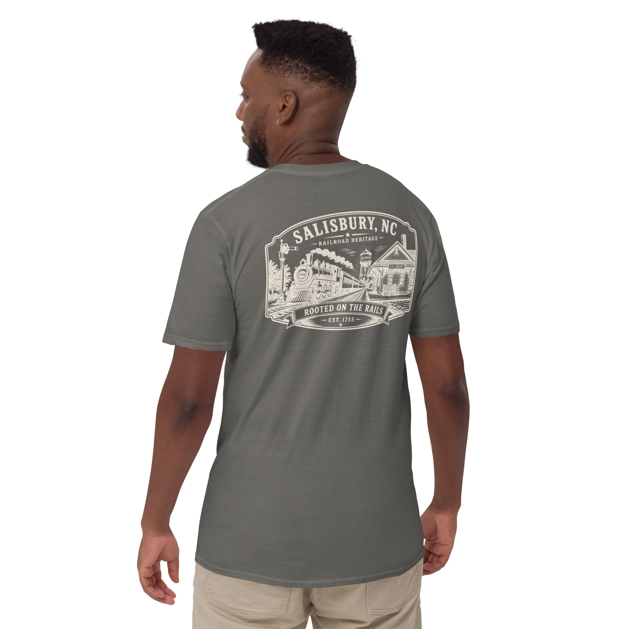 Salisbury, NC - Rooted On The Rails - Short-Sleeve Unisex