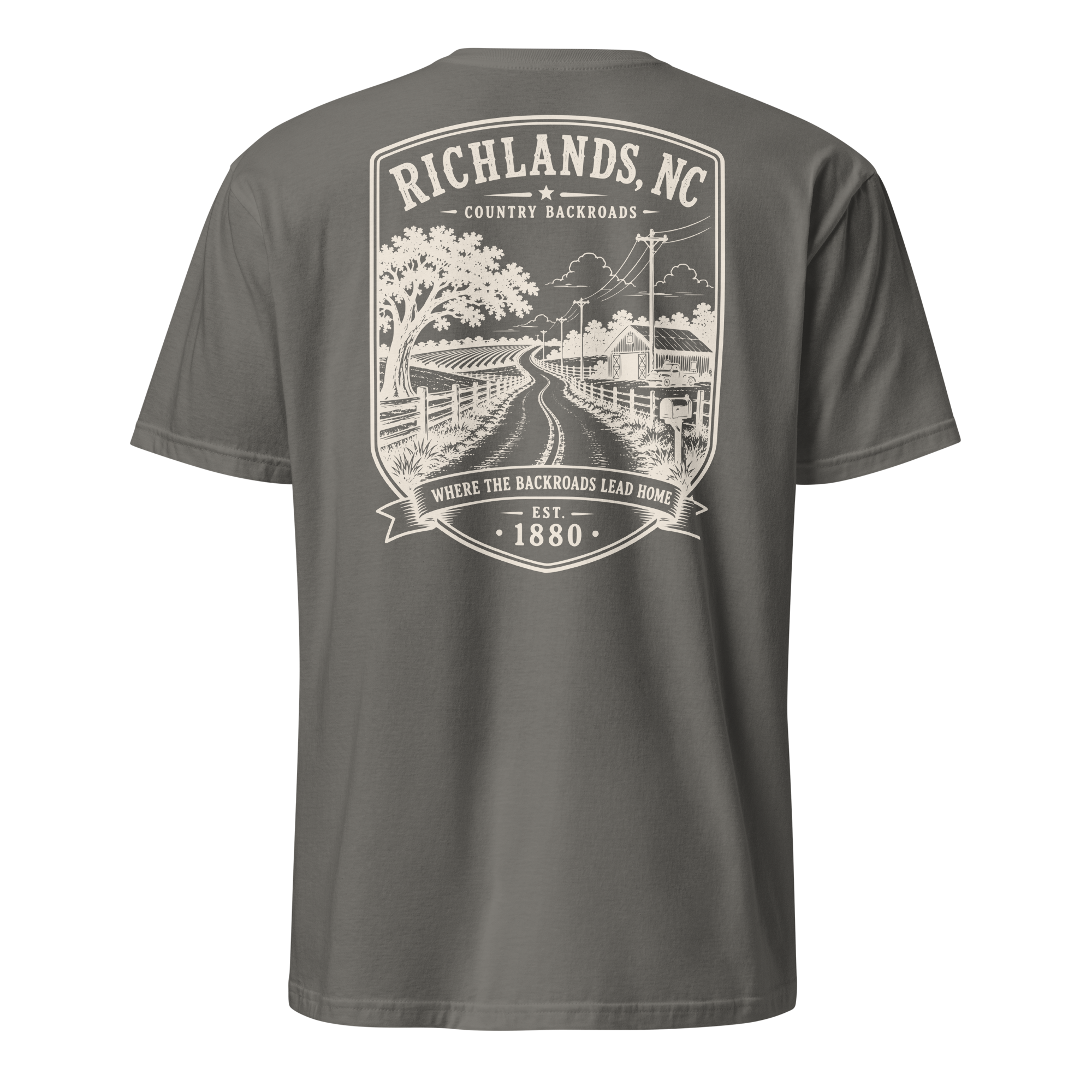 Richlands, NC - Country Backroads - Short-Sleeve Unisex