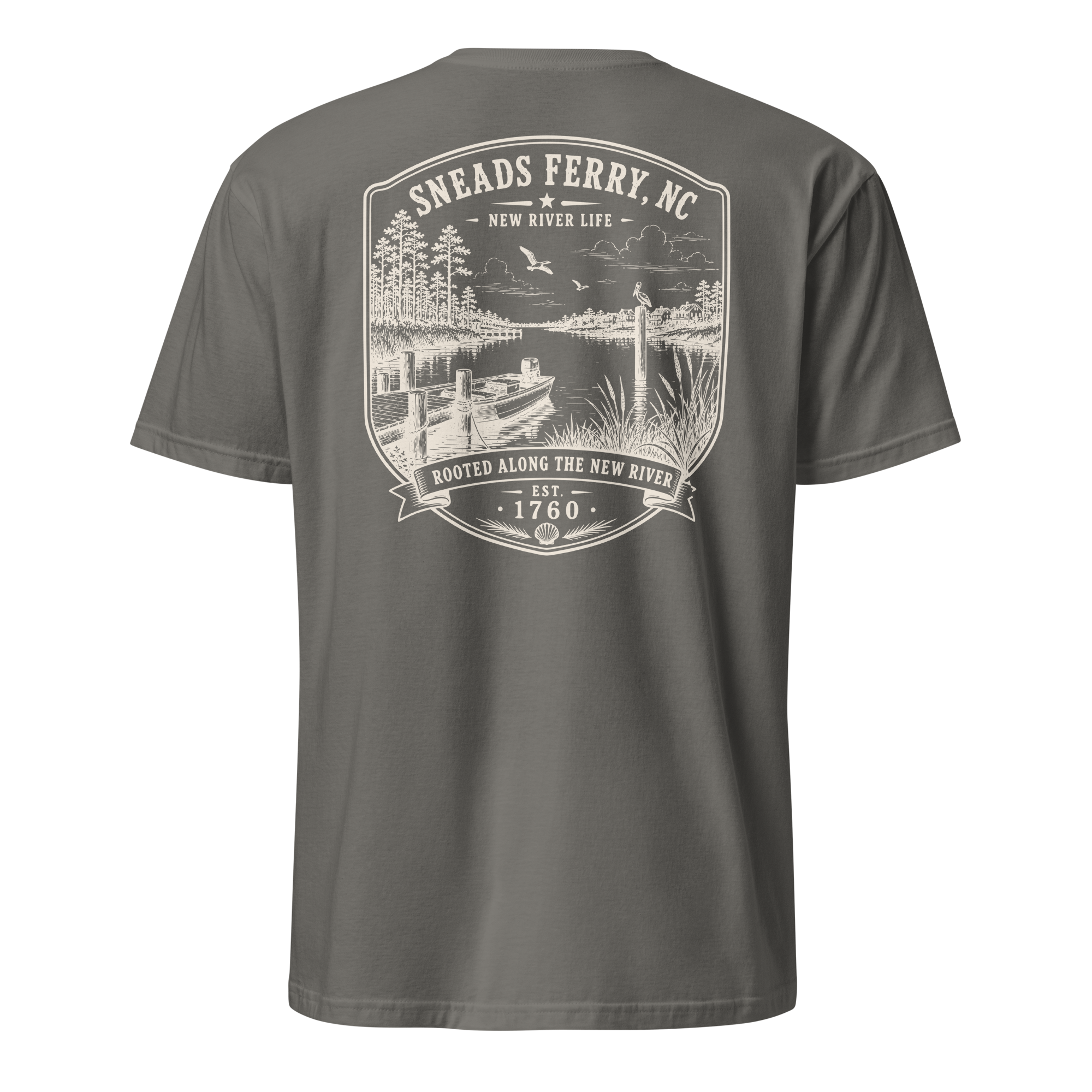 Sneads Ferry, NC - Along The New - Short-Sleeve Unisex