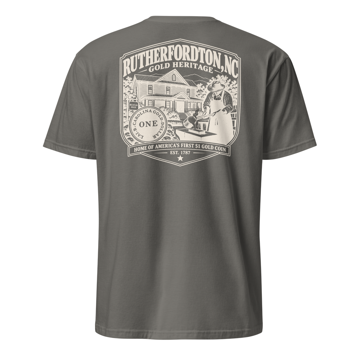 Rutherfordton, NC - Gold Heritage - Short-Sleeve Unisex T-Shirt