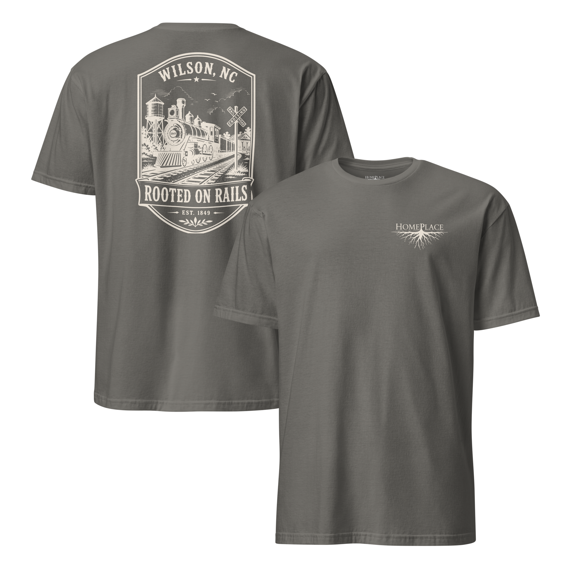 Wilson, NC - Rooted On Rails - Unisex T-Shirt