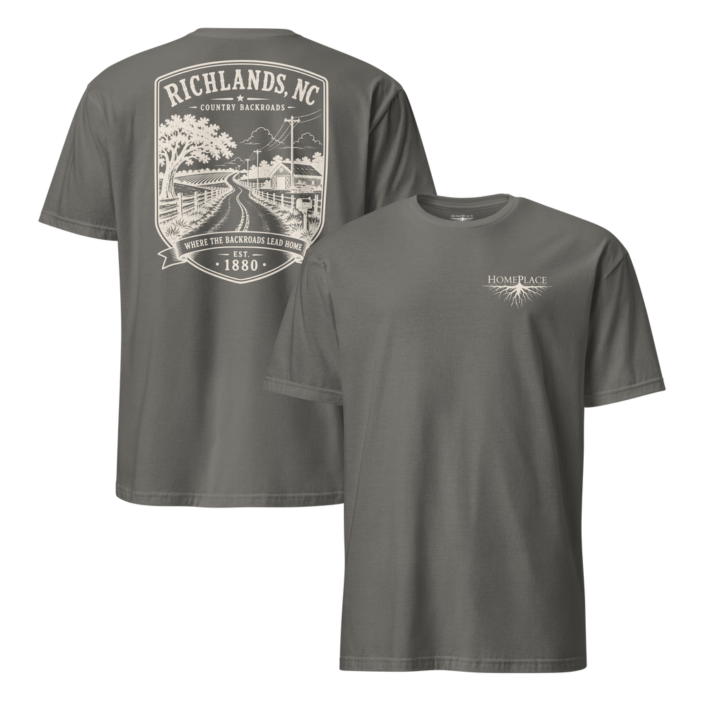 Richlands, NC - Country Backroads - Short-Sleeve Unisex