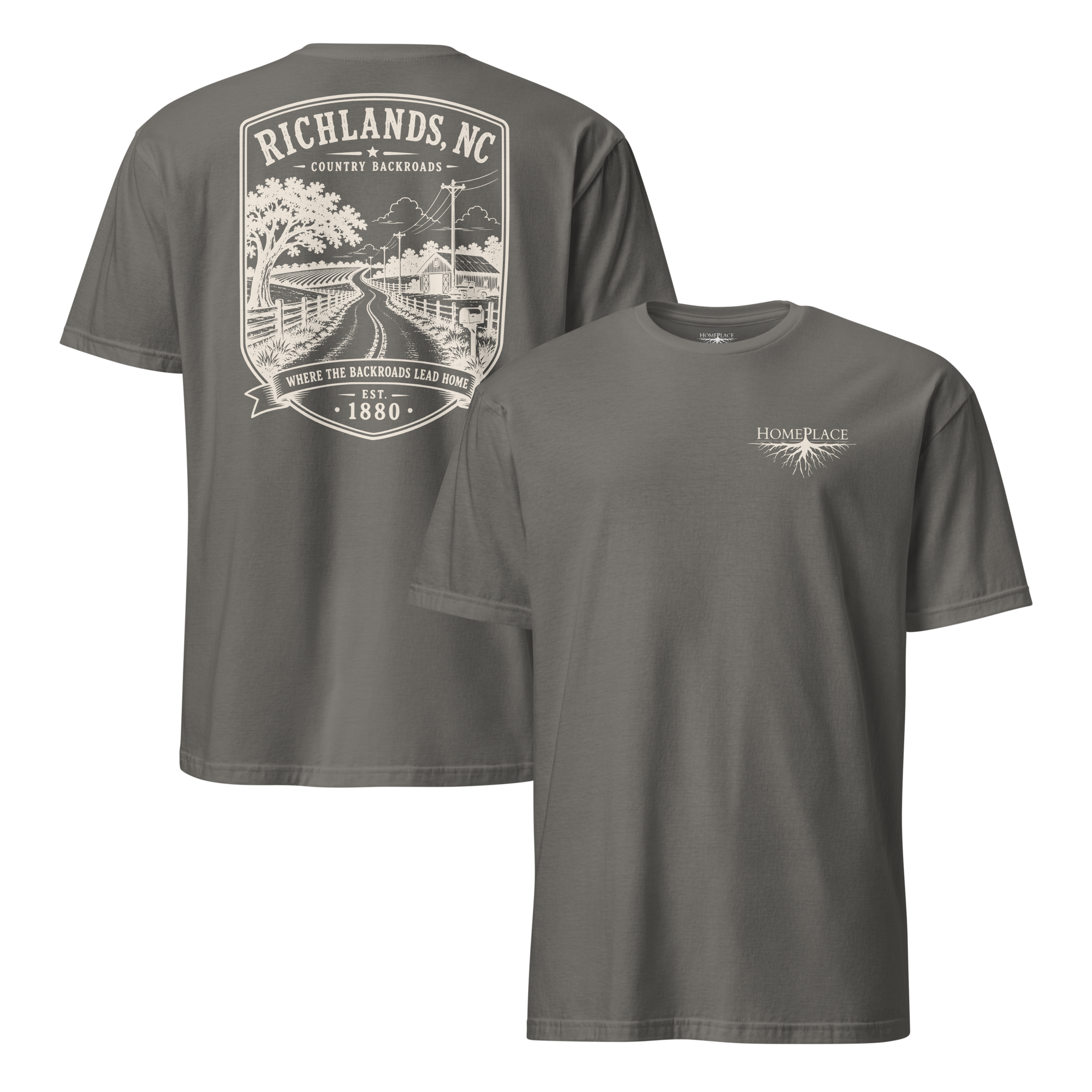 Richlands, NC - Country Backroads - Short-Sleeve Unisex