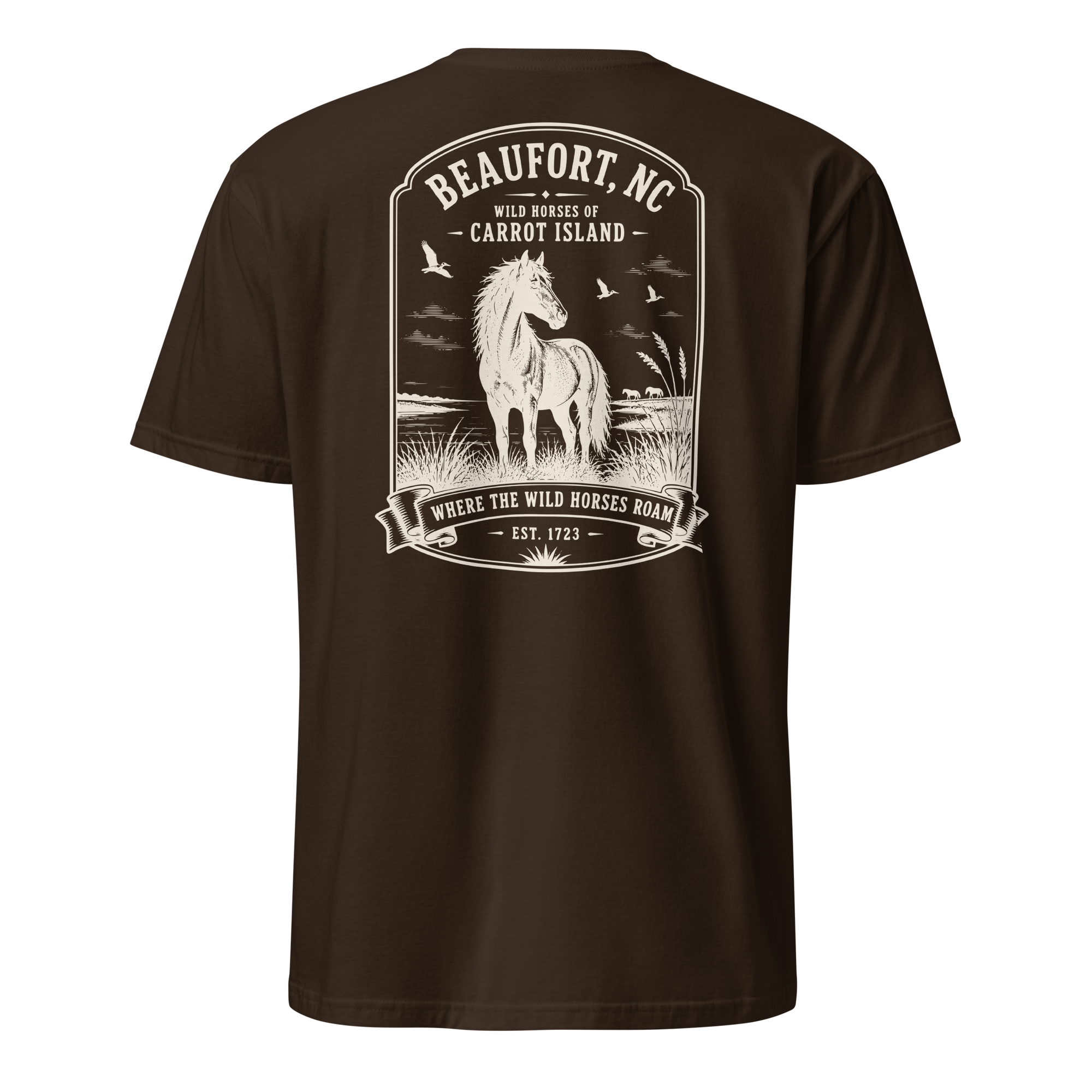Beaufort, NC - Wild Horses of Carrot Island - Unisex T-Shirt