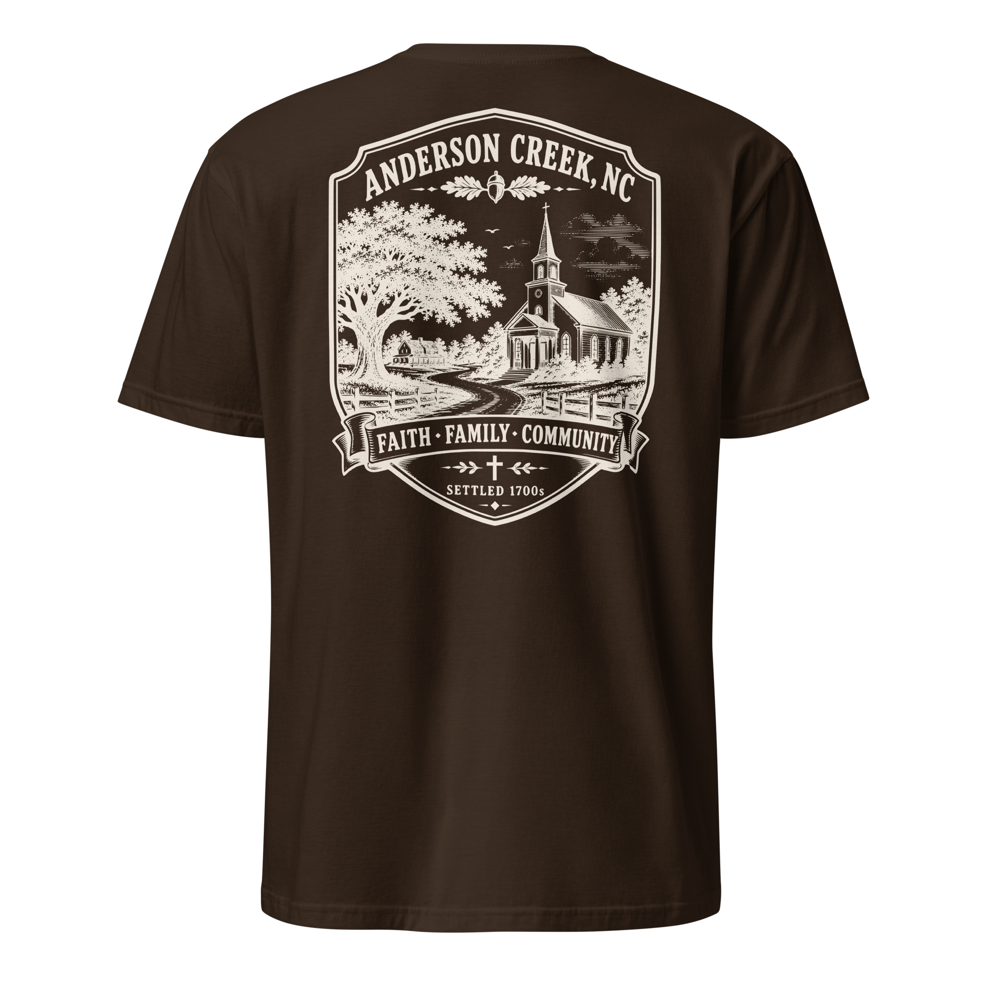 Anderson Creek, NC - Faith, Family, Community - Unisex T-Shirt