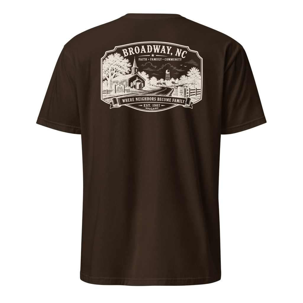 Broadway, NC - Faith, Family, Community - Short-Sleeve Unisex