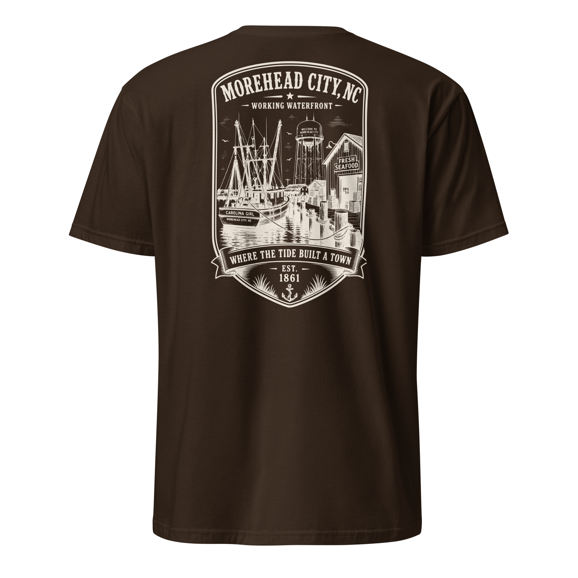 Morehead City - Historic Waterfront - Short-Sleeve Unisex