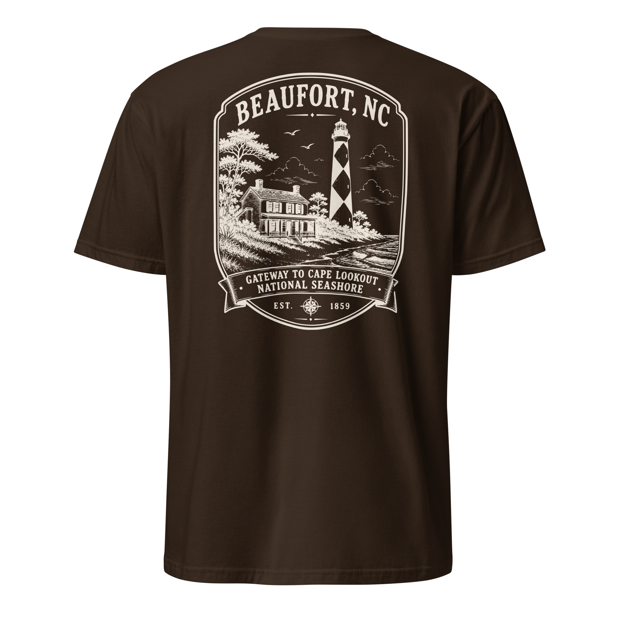 Beaufort, NC - Gateway To Cape Lookout - Short-Sleeve Unisex