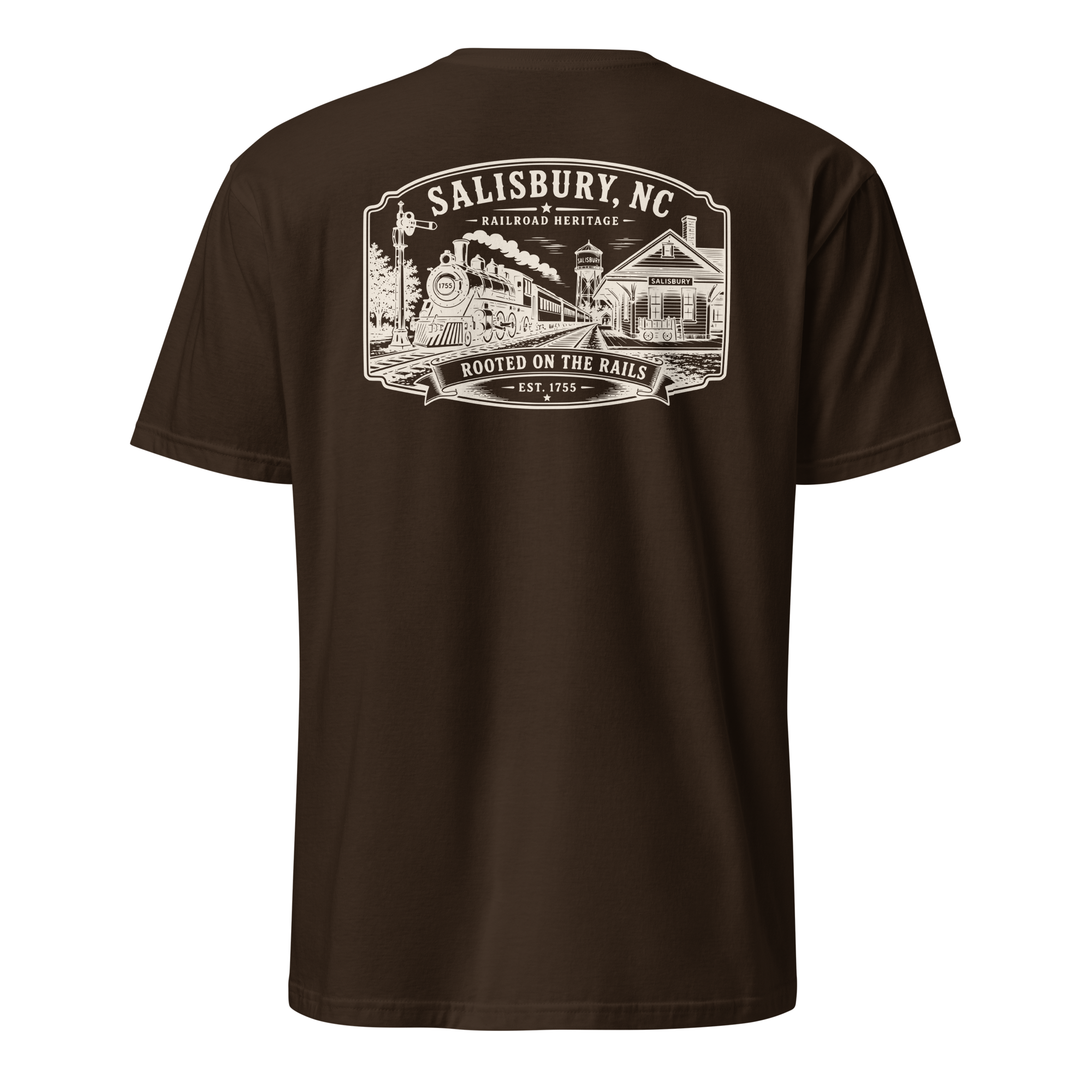 Salisbury, NC - Rooted On The Rails - Short-Sleeve Unisex