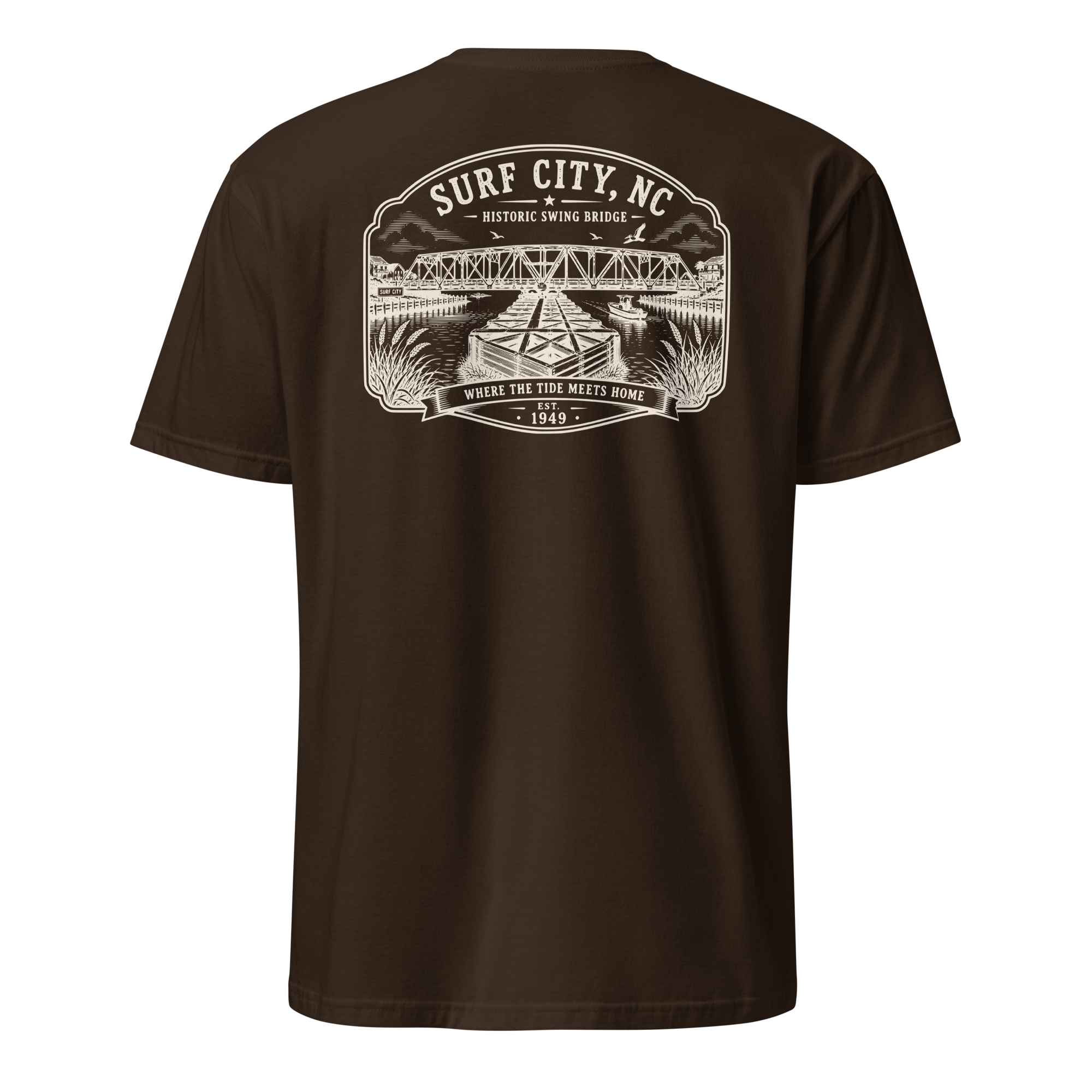 Surf City, NC - Swing Bridge - Short-Sleeve Unisex T-Shirt