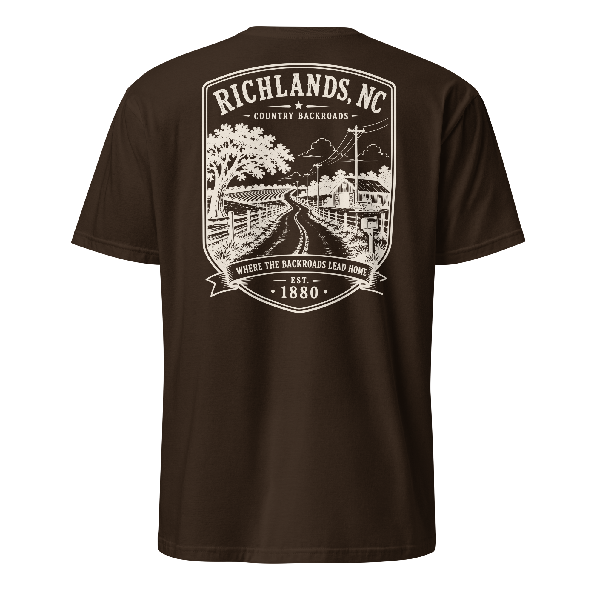Richlands, NC - Country Backroads - Short-Sleeve Unisex