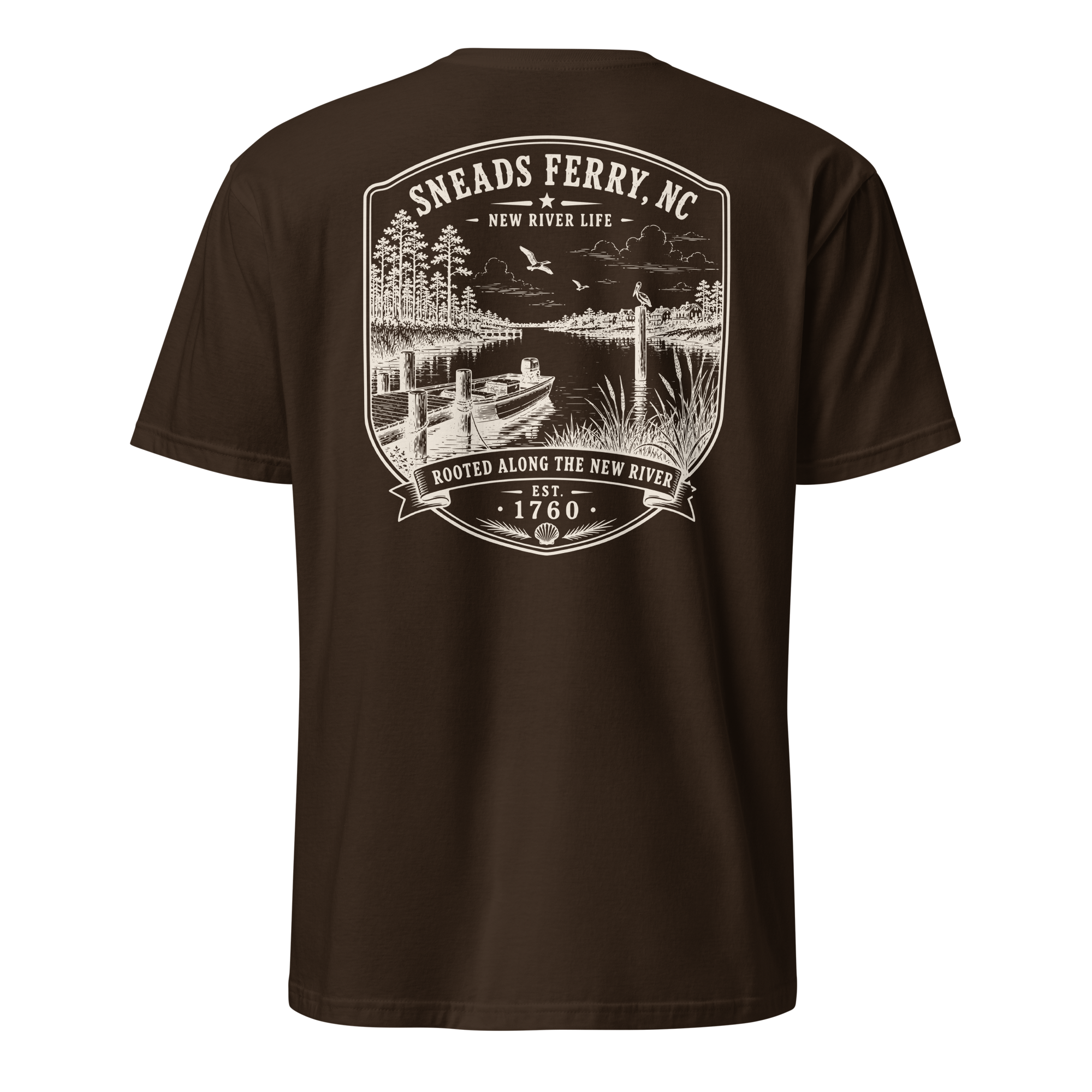 Sneads Ferry, NC - Along The New - Short-Sleeve Unisex