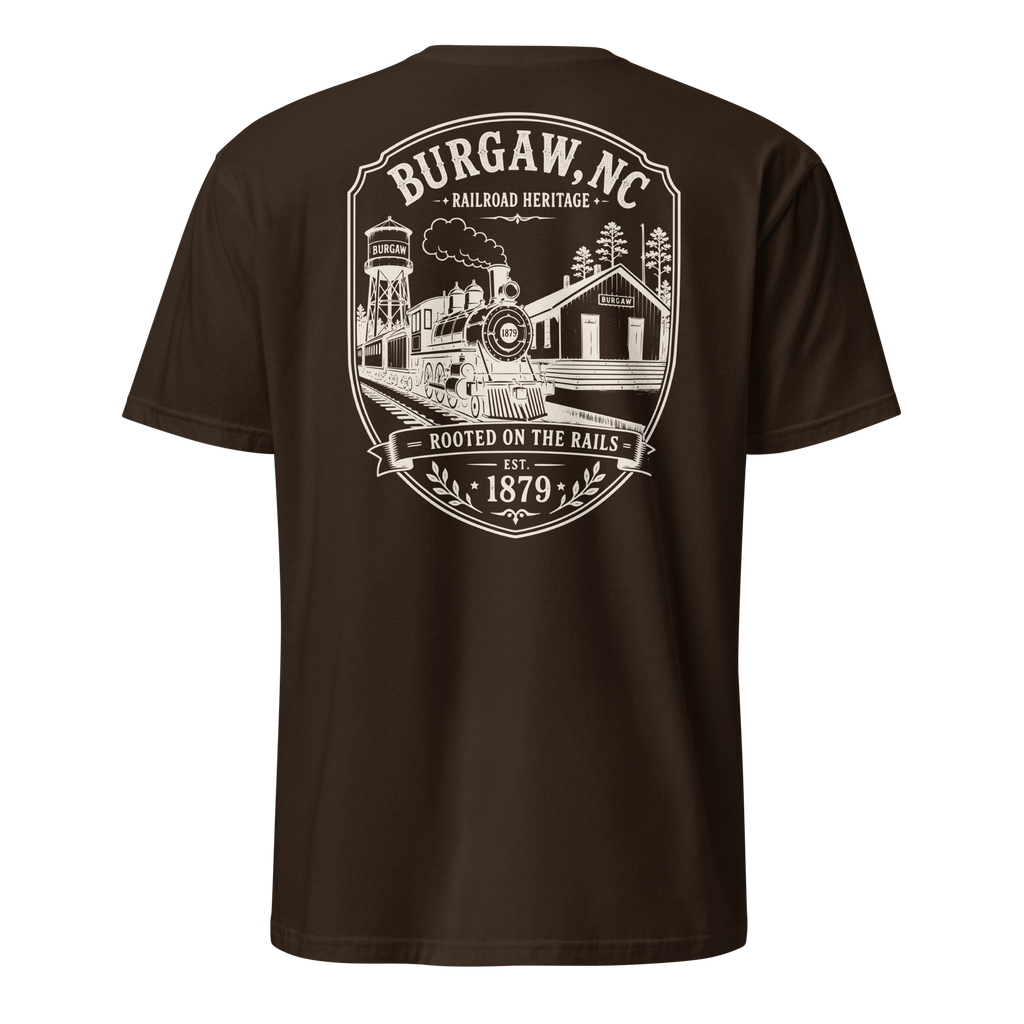 Burgaw, NC - Rooted On The Rails - Short-Sleeve Unisex