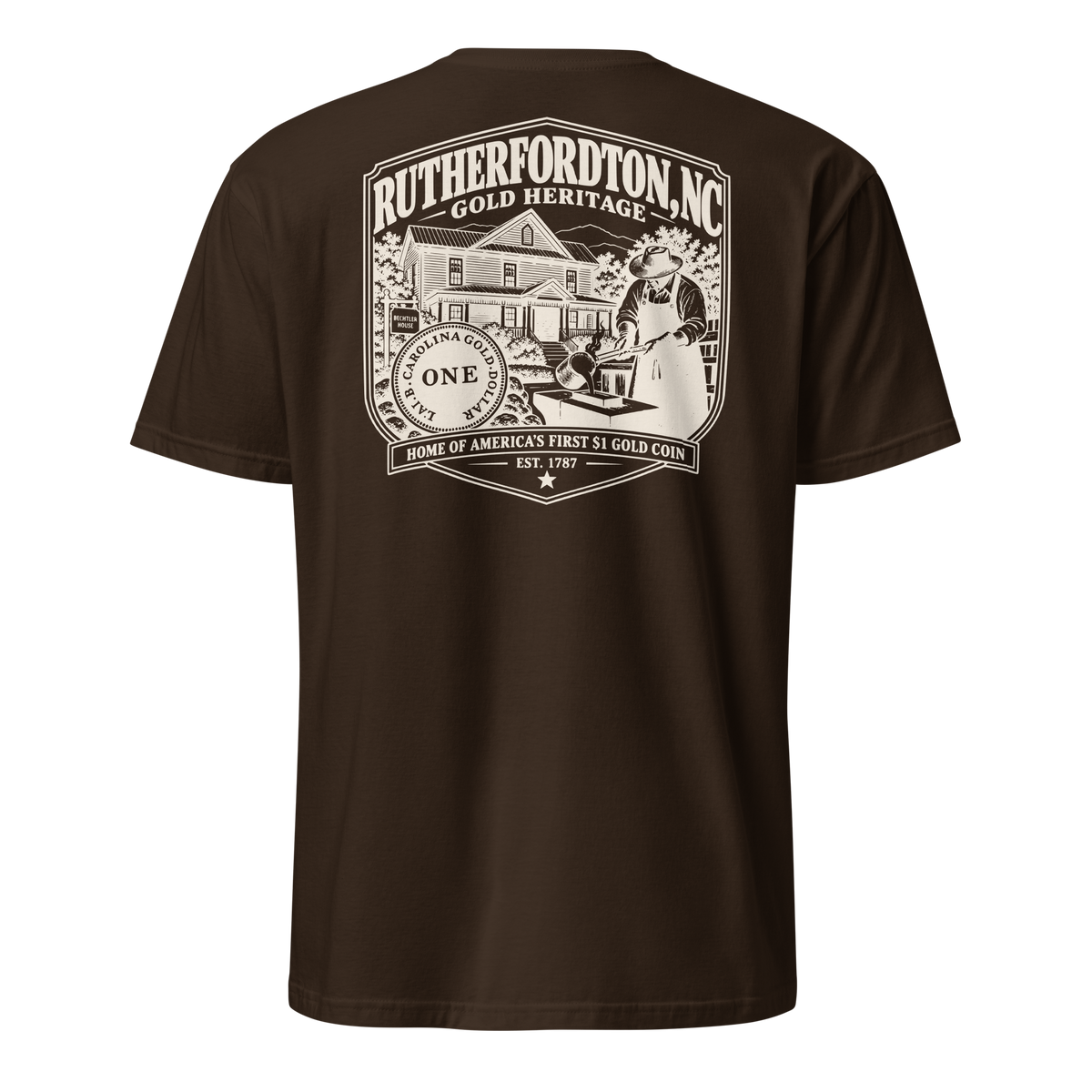 Rutherfordton, NC - Gold Heritage - Short-Sleeve Unisex T-Shirt
