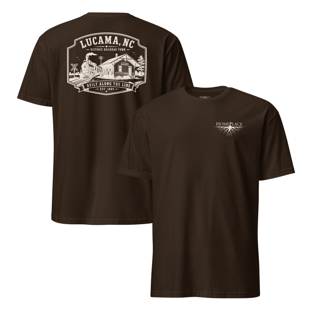 Lucama, NC - Built Along The Line - Unisex T-Shirt