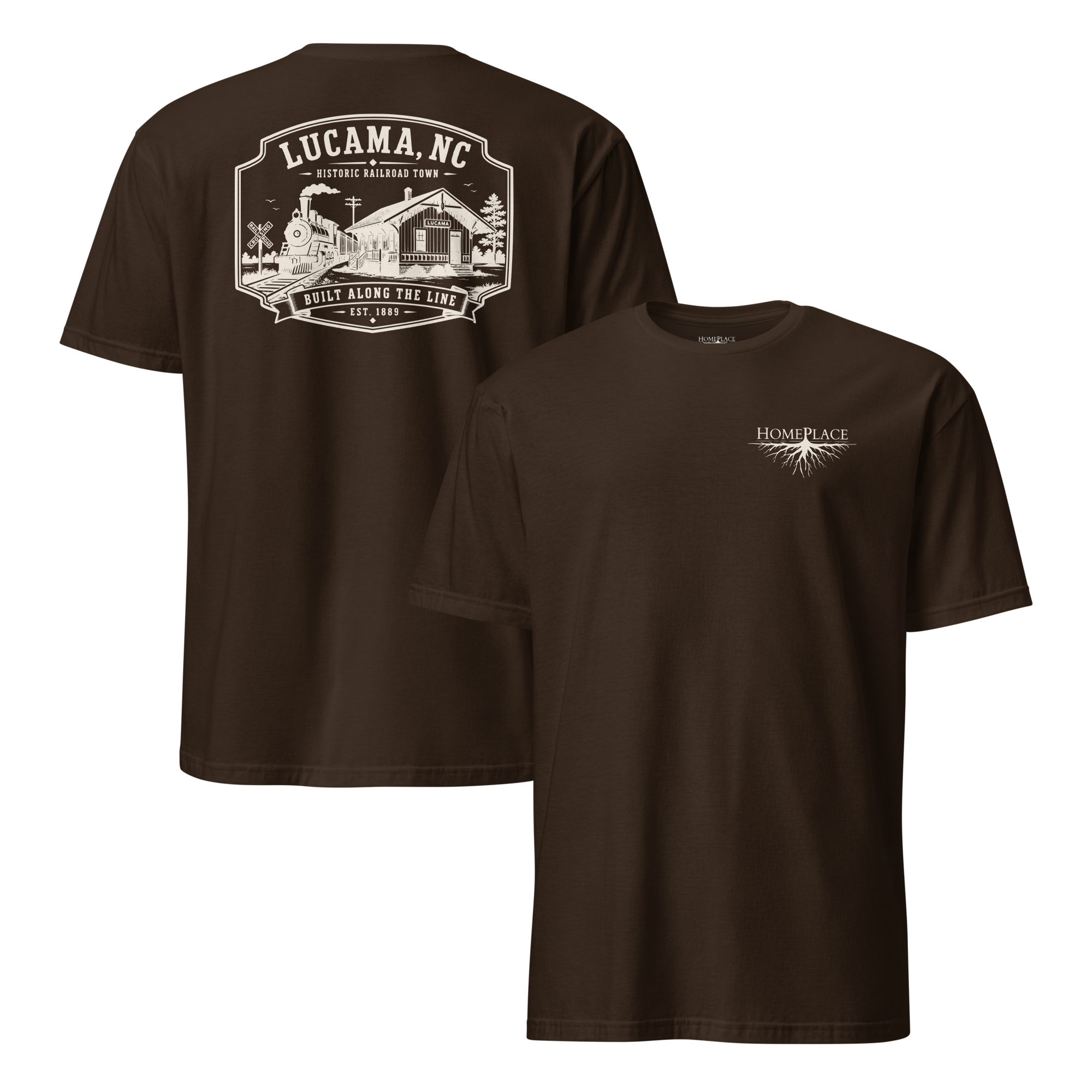 Lucama, NC - Built Along The Line - Unisex T-Shirt