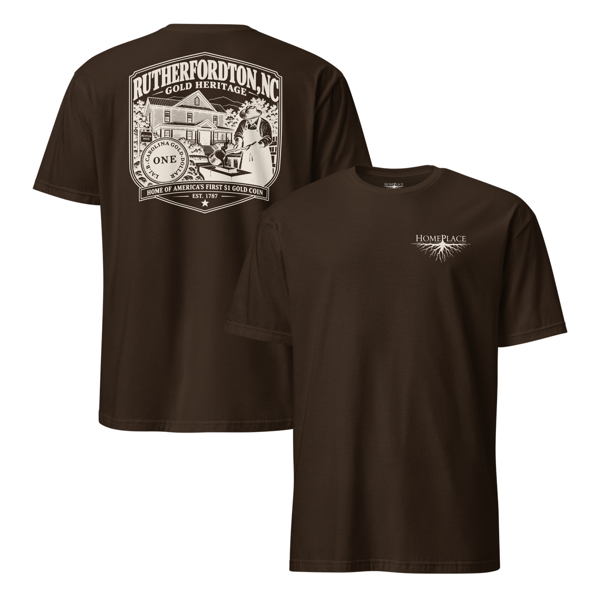 Rutherfordton, NC - Gold Heritage - Short-Sleeve Unisex T-Shirt