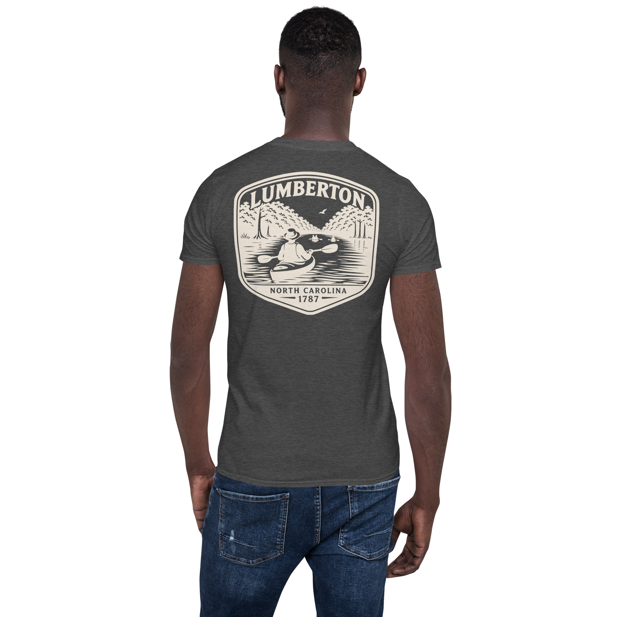 Lumberton, NC - Kayak on the River - Unisex T-Shirt
