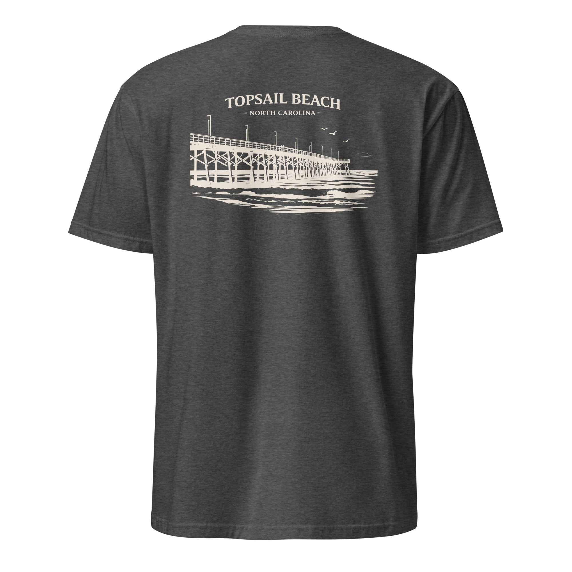 Topsail Beach, NC - Topsail Beach Pier - Unisex T-Shirt