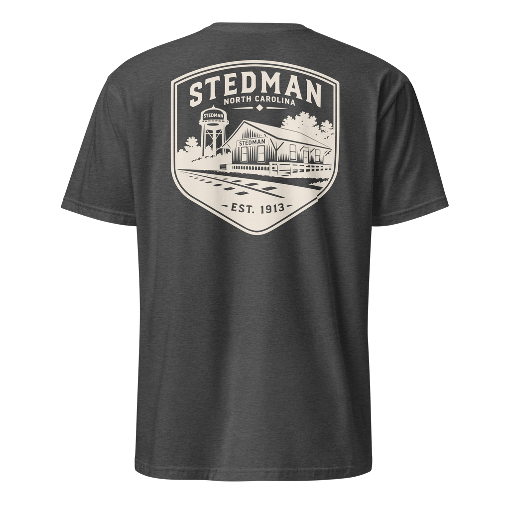 Stedman, NC - Train Depot Badge - Unisex T-Shirt