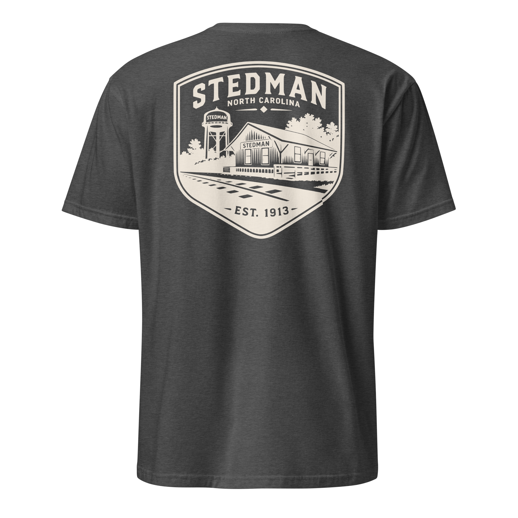 Stedman, NC - Train Depot Badge - Unisex T-Shirt