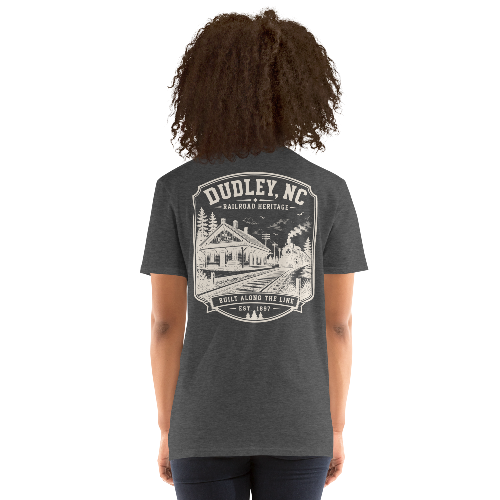 Dudley, NC - Built Along The Line - Unisex T-Shirt