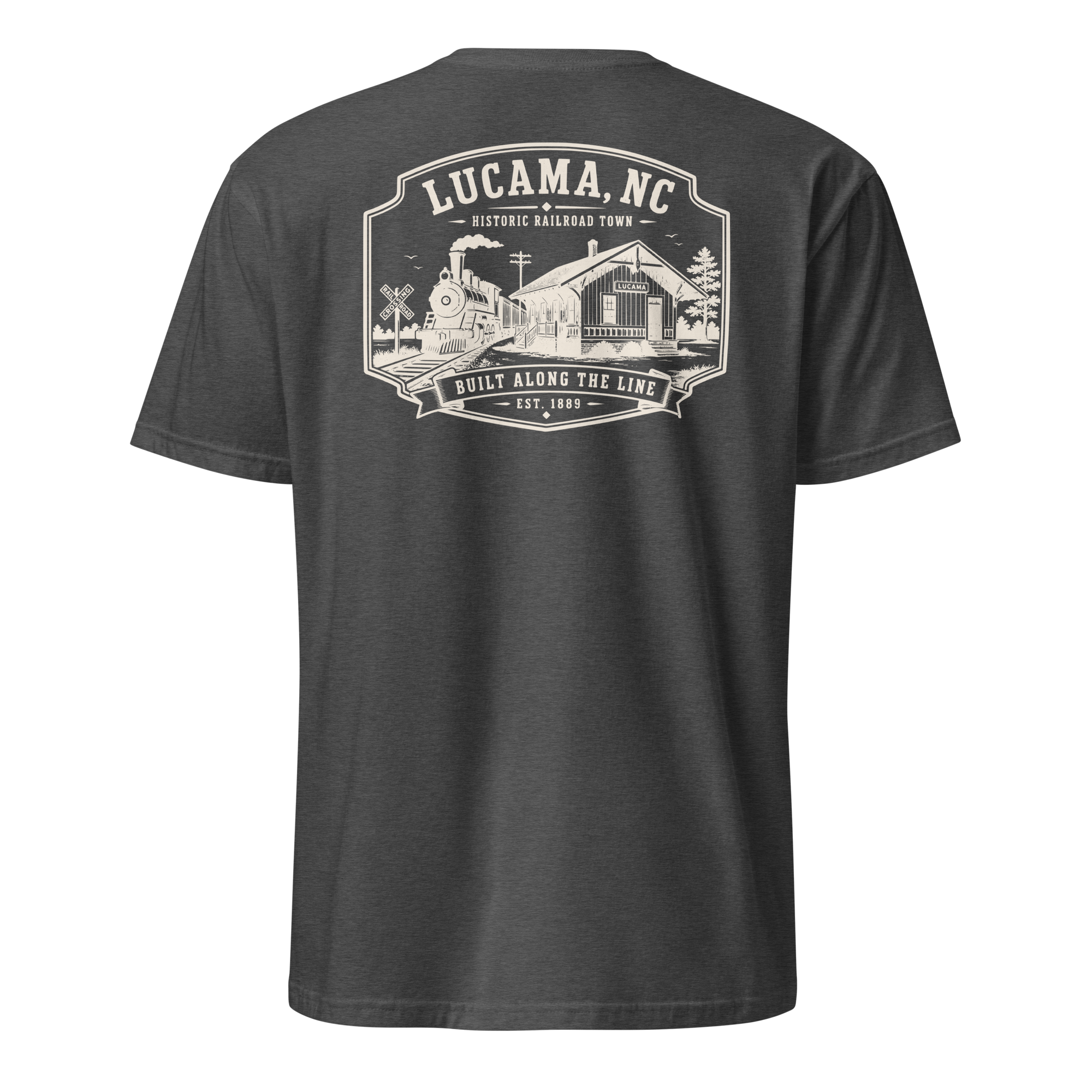 Lucama, NC - Built Along The Line - Unisex T-Shirt
