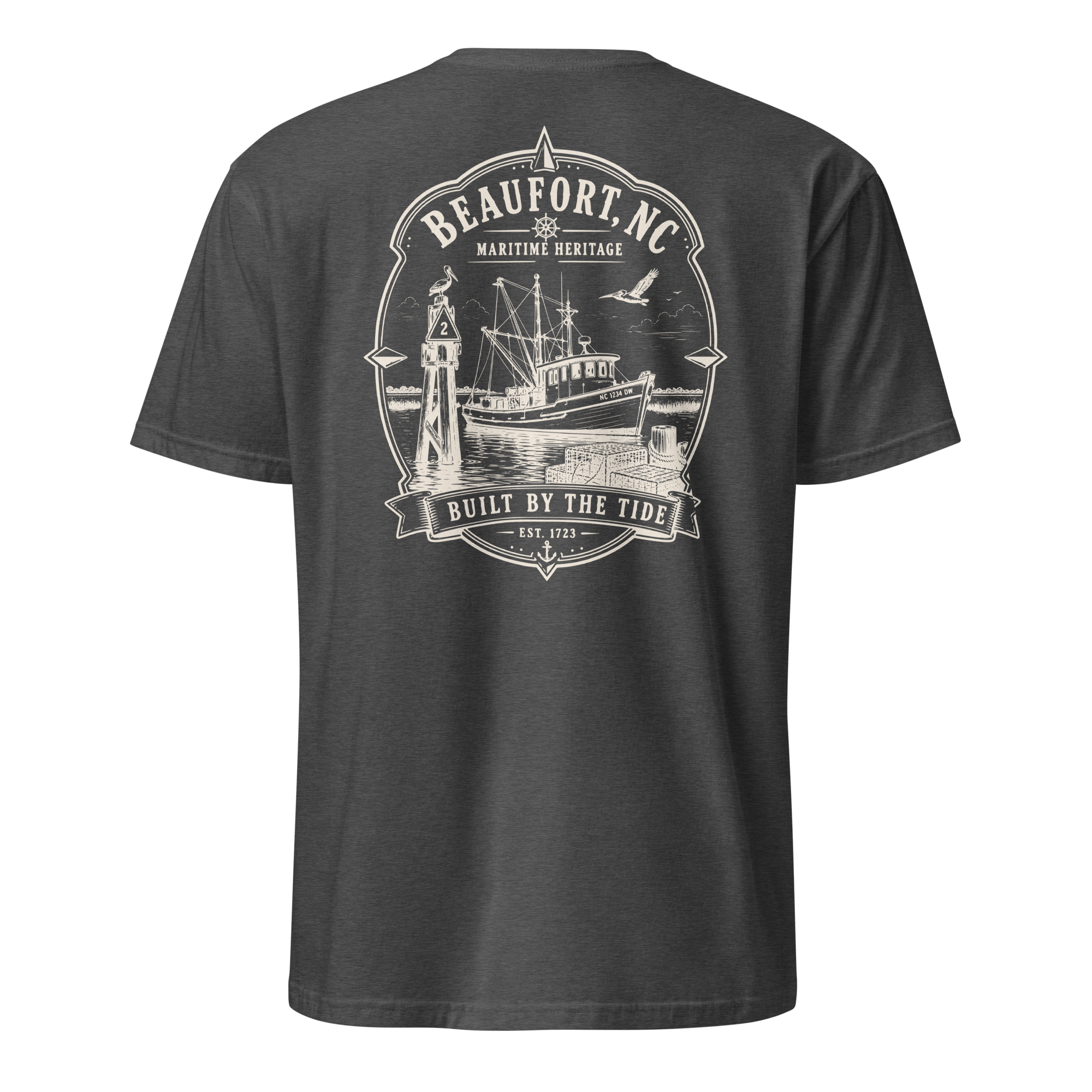 Beaufort, NC - Built By The Tide - Unisex T-Shirt